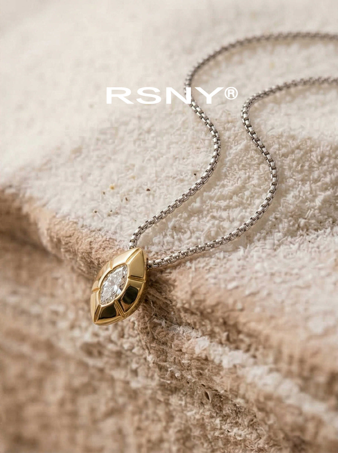 RSNY Two-Tone Geometric Necklace - main product photo