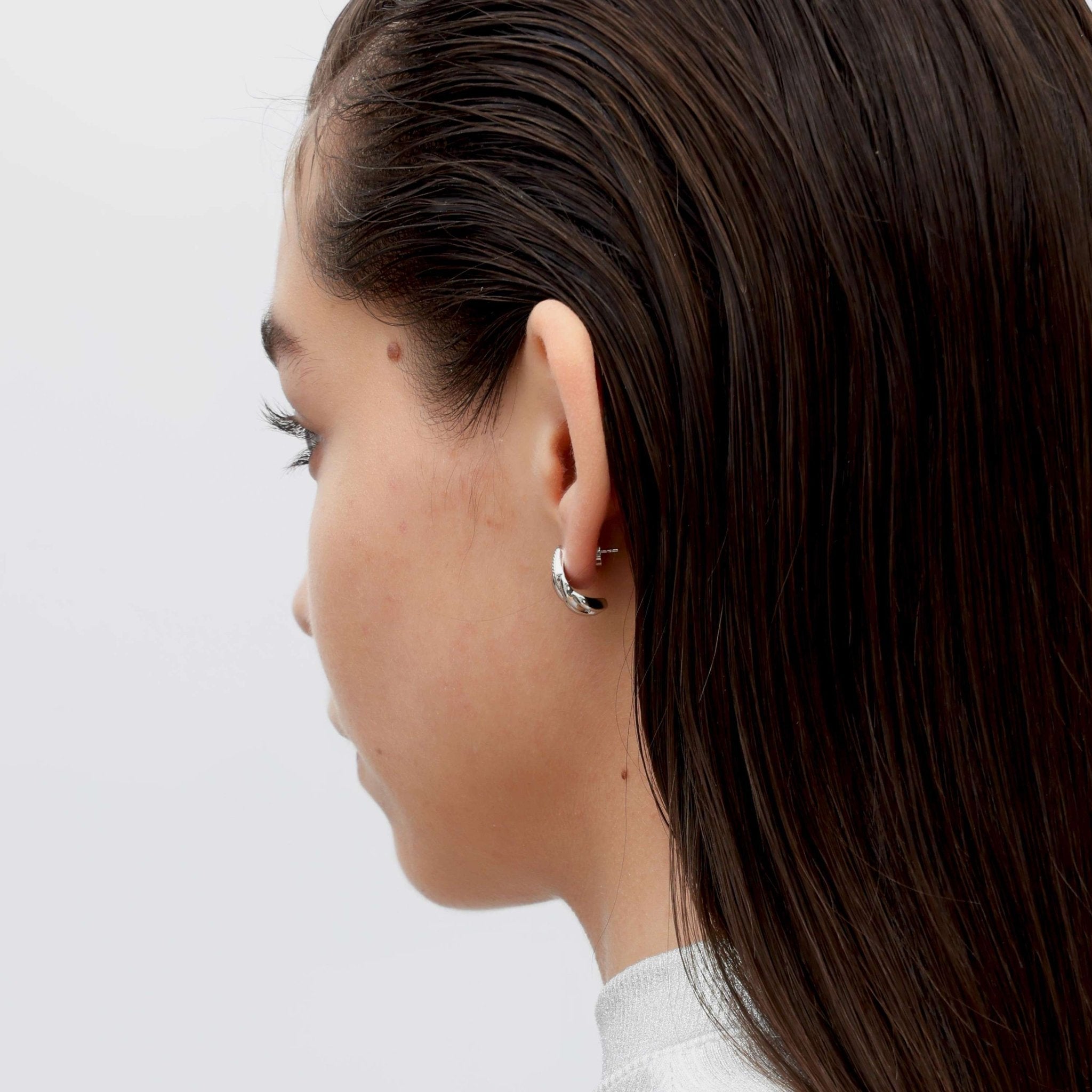 RSNY abstract chain stud earrings - R2152A