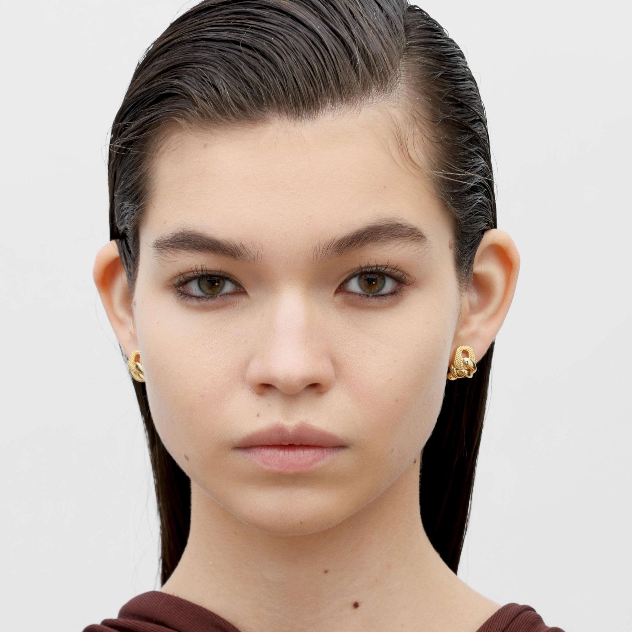 RSNY abstract chain stud earrings - R2152B