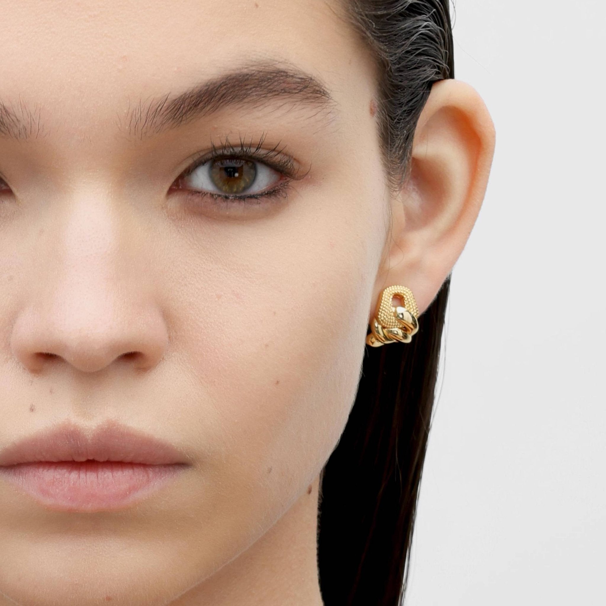 RSNY abstract chain stud earrings - R2152B