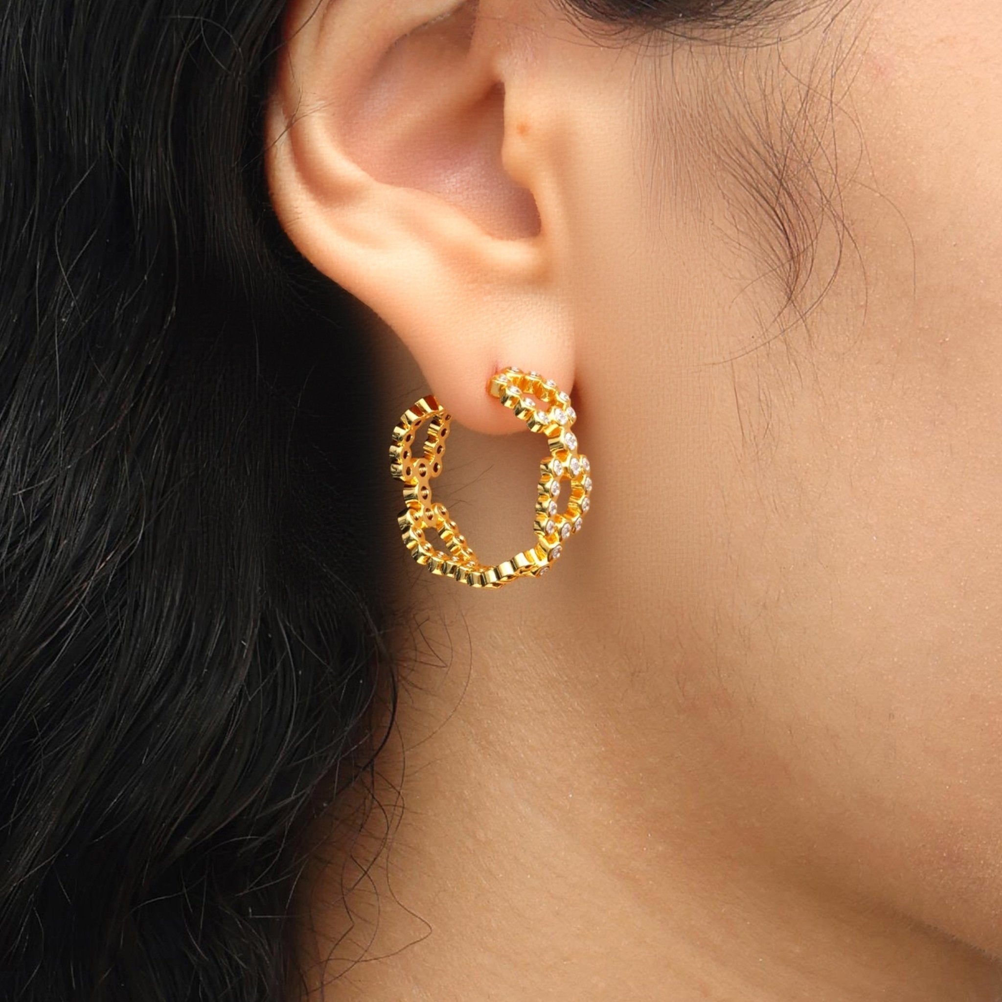 RSNY Chain Earrings - R2197B