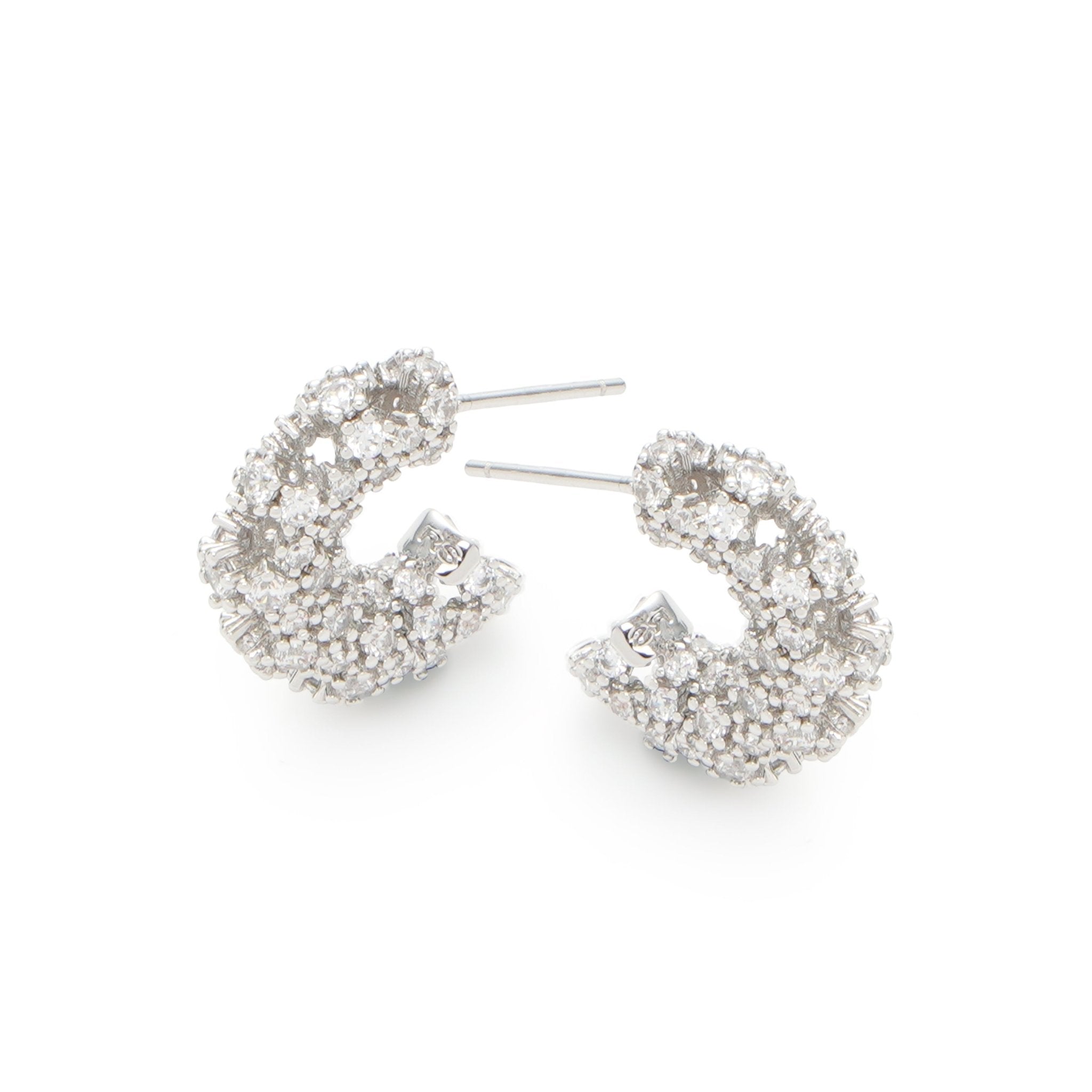 RSNY Crystal Diamond Claw Set Earrings - R2219A
