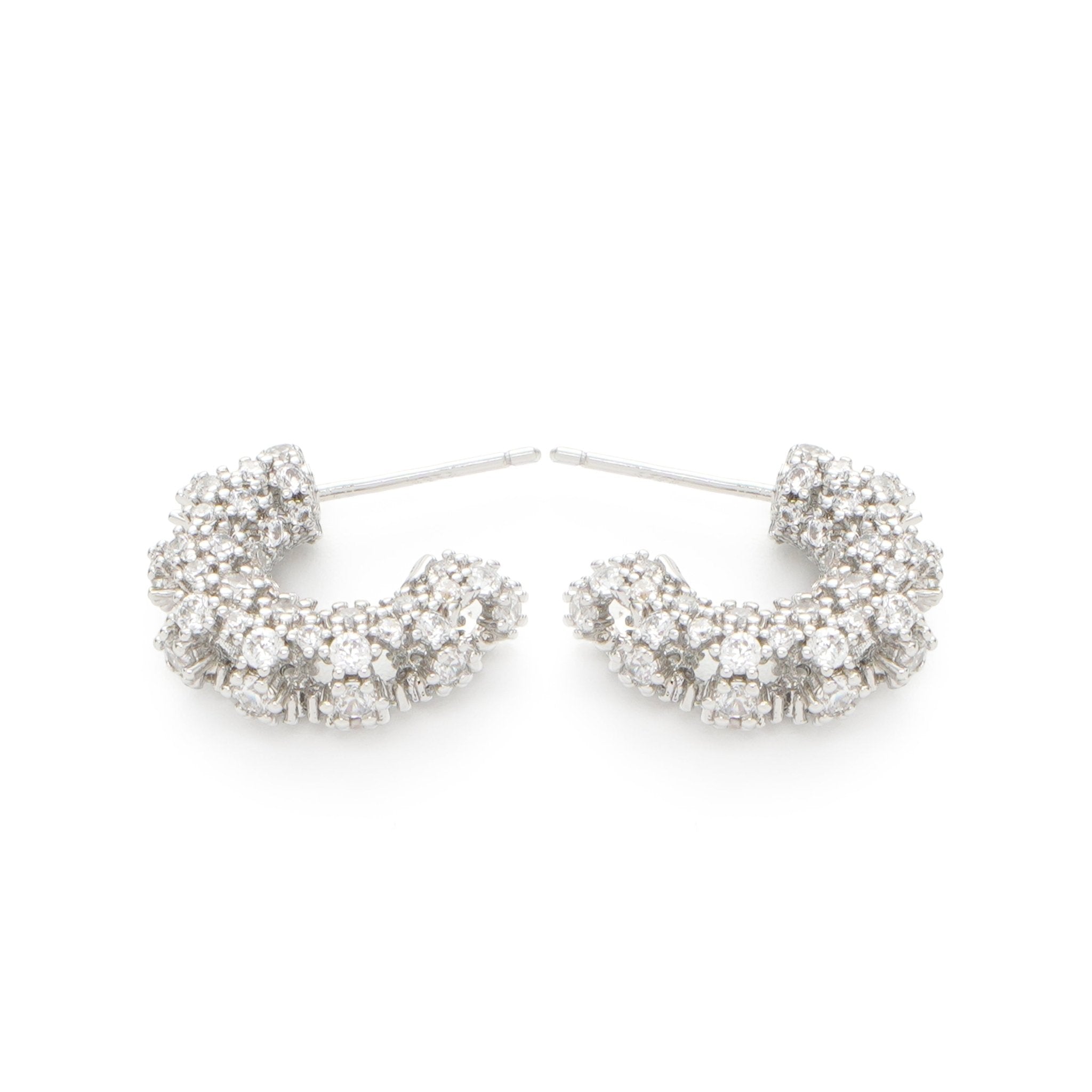RSNY Crystal Diamond Claw Set Earrings - R2219A