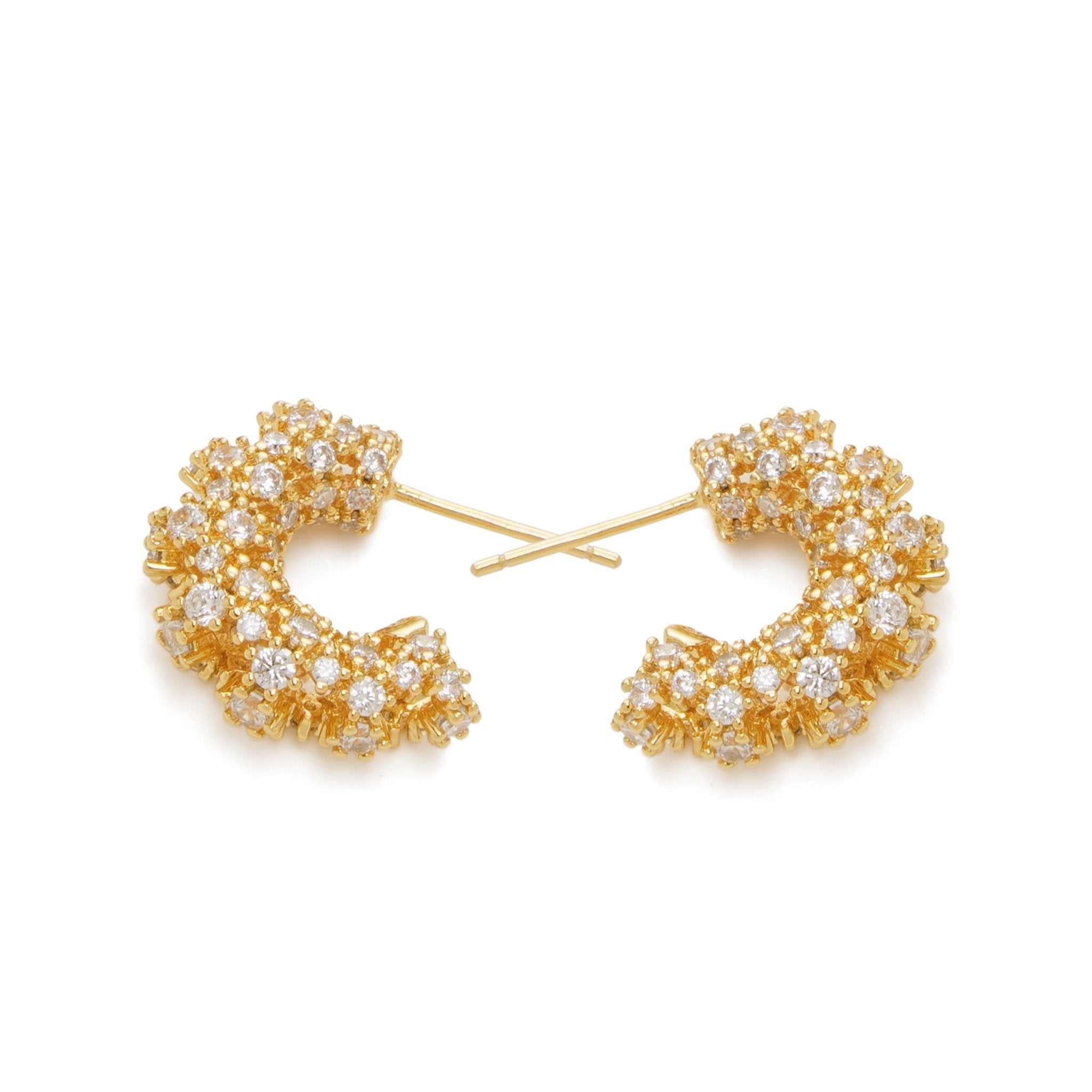 RSNY Crystal Diamond Claw Set Earrings - R2219B