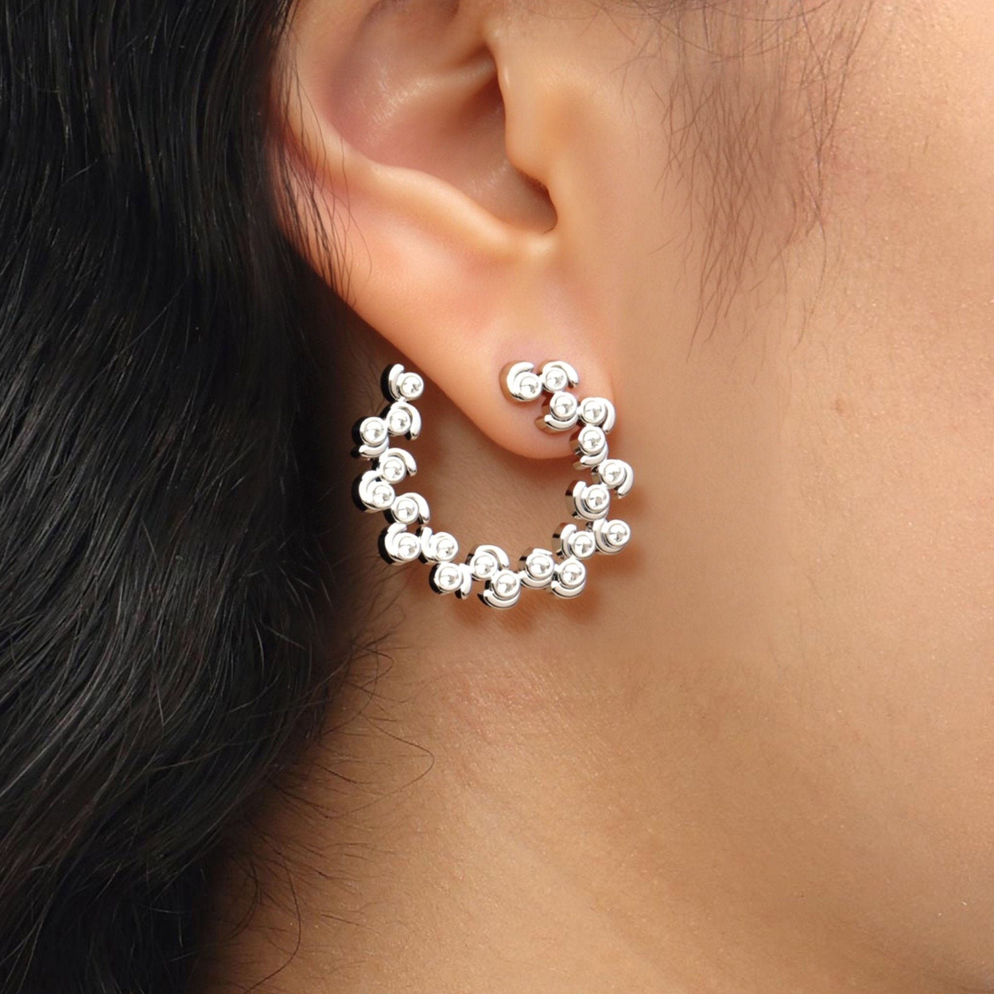 RSNY Crystal Diamond Hoop Earrings - R2245A