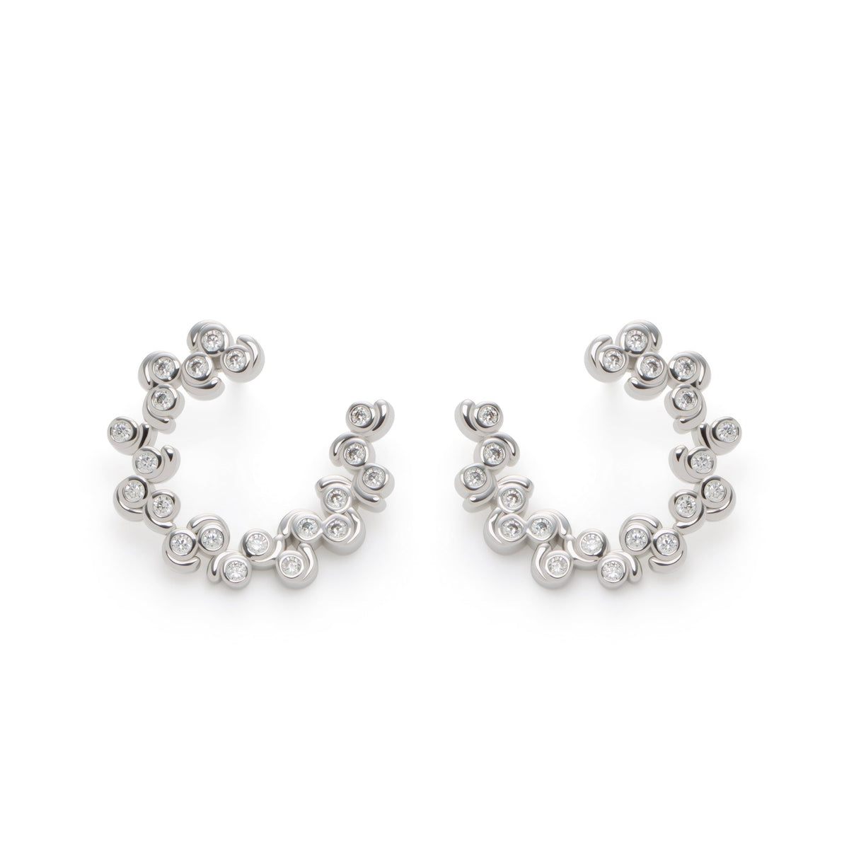 RSNY Crystal Diamond Hoop Earrings - R2245A