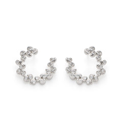 RSNY Crystal Diamond Hoop Earrings - R2245A