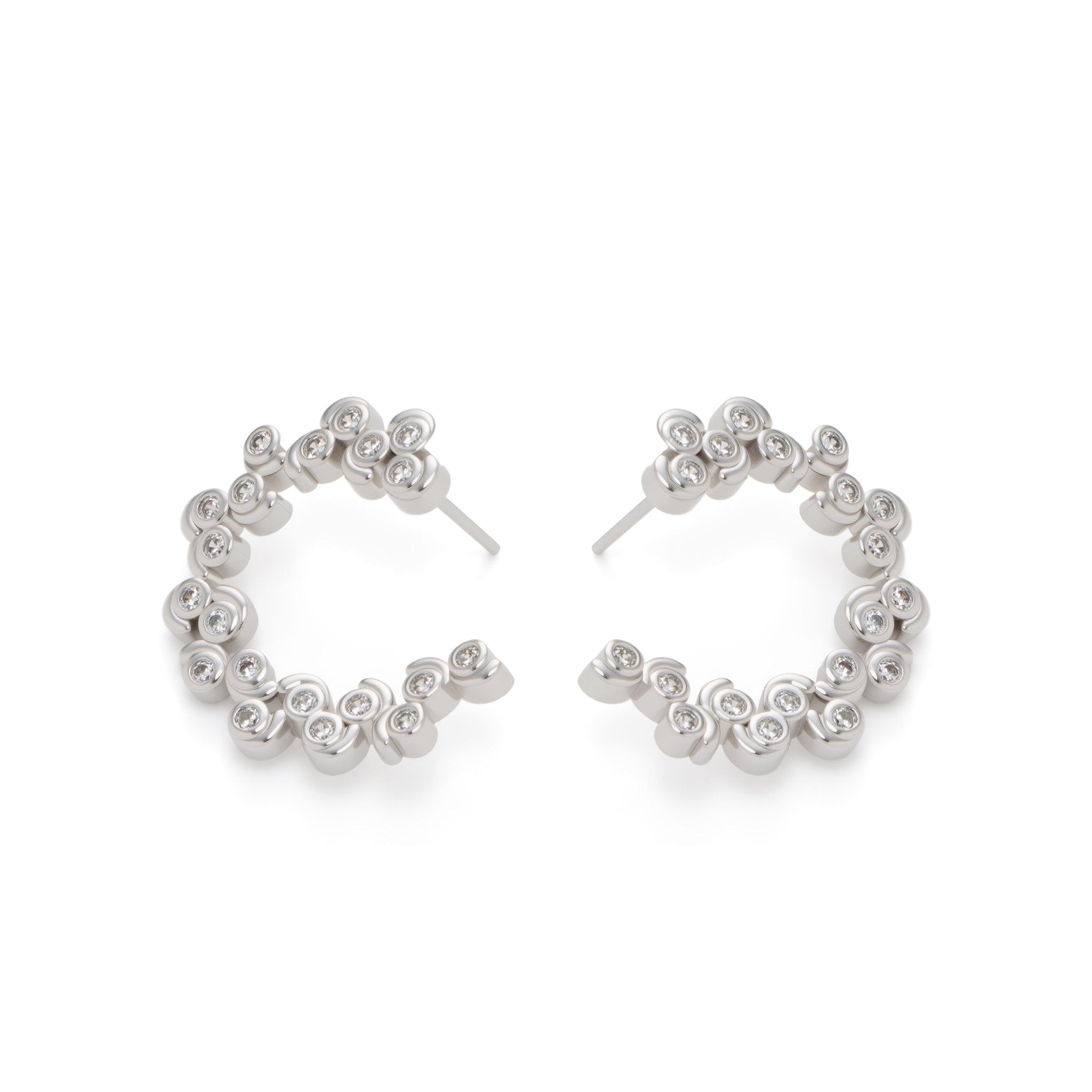 RSNY Crystal Diamond Hoop Earrings - R2245A