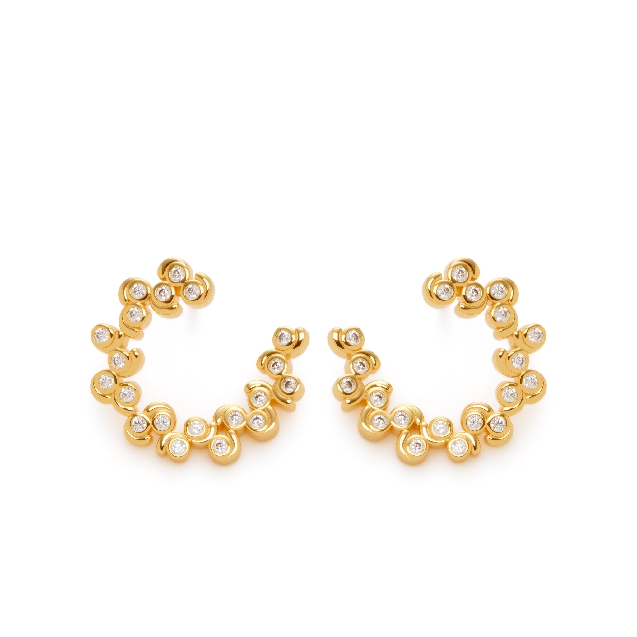 RSNY Crystal Diamond Hoop Earrings - R2245B