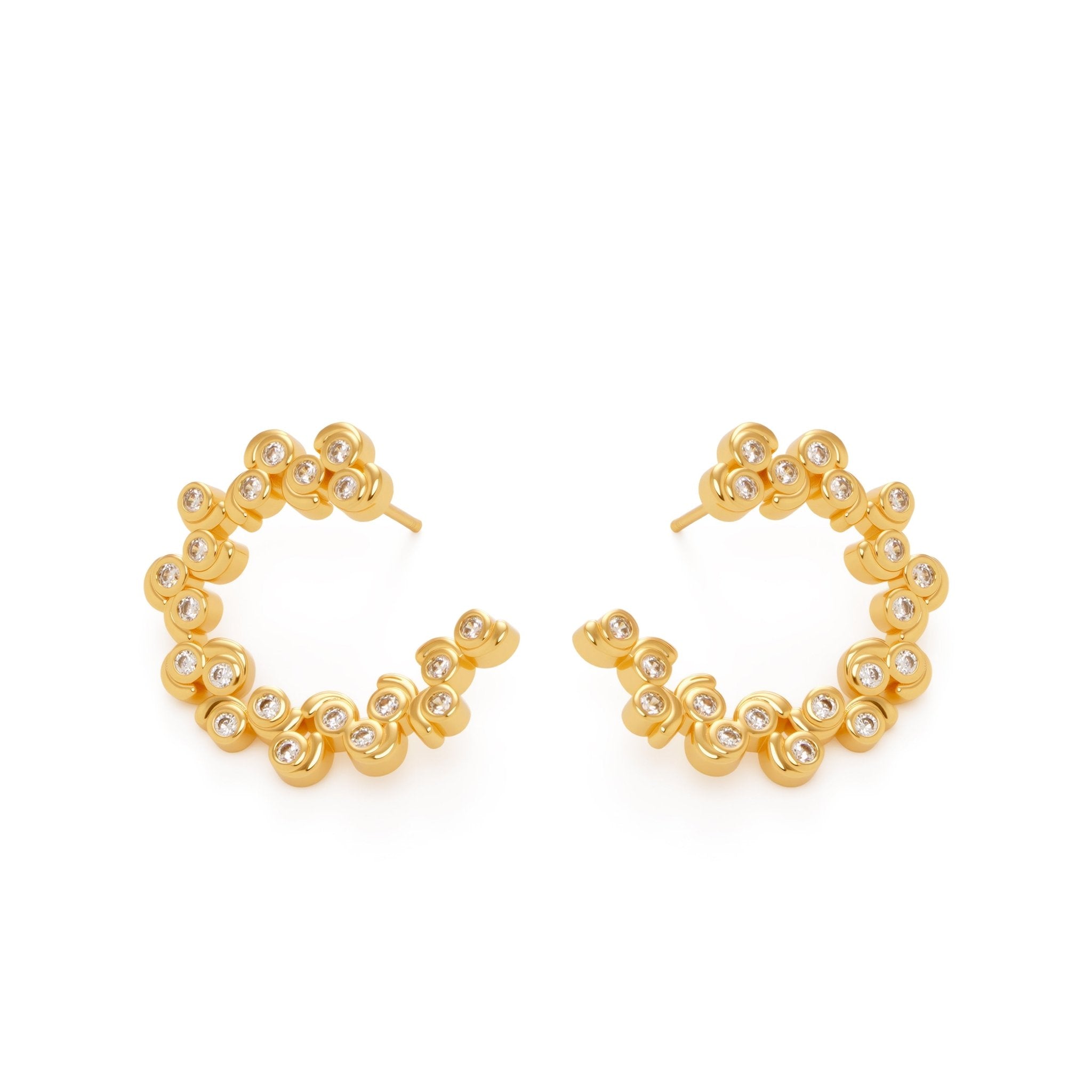 RSNY Crystal Diamond Hoop Earrings - R2245B