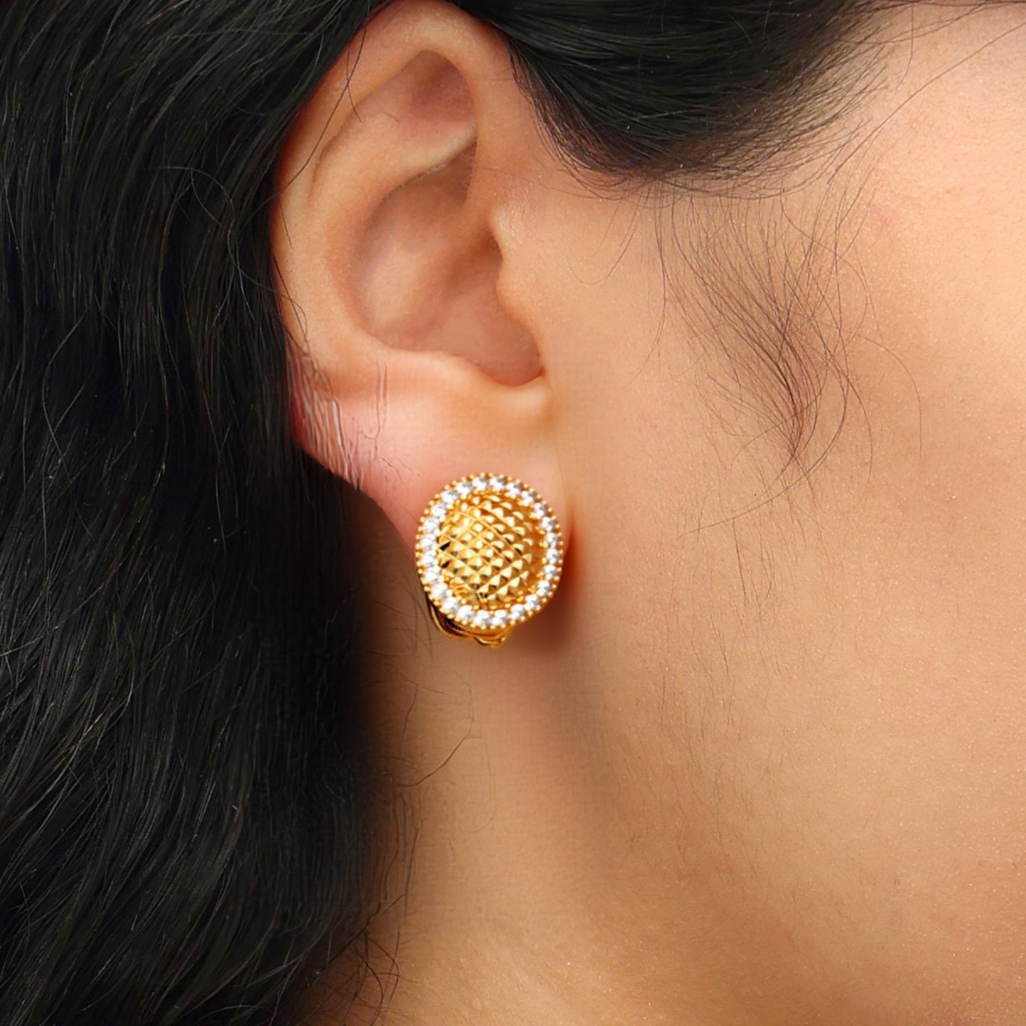 RSNY Diamond Egg Earrings - R2042B