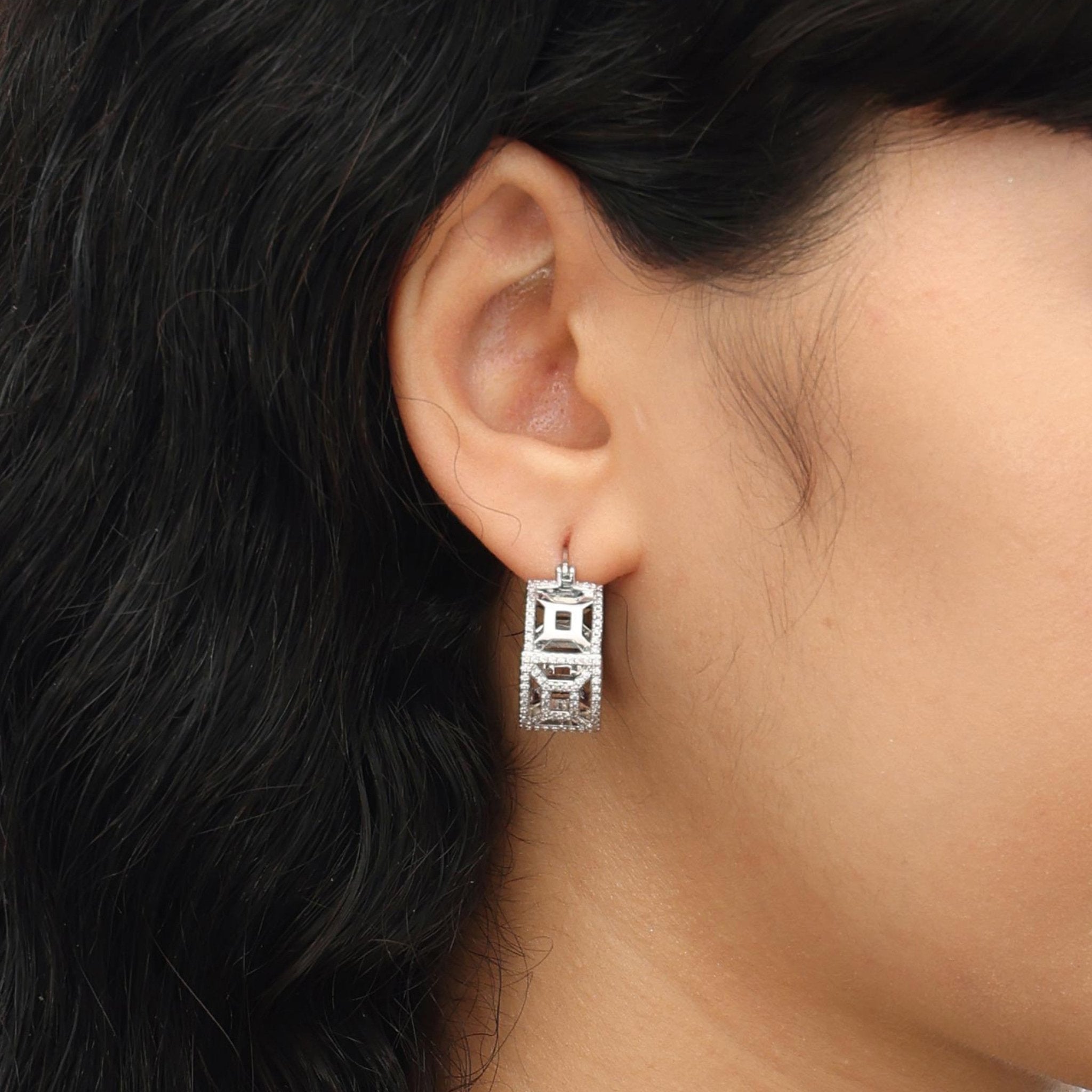 RSNY Diamond Line Earrings - R2041A
