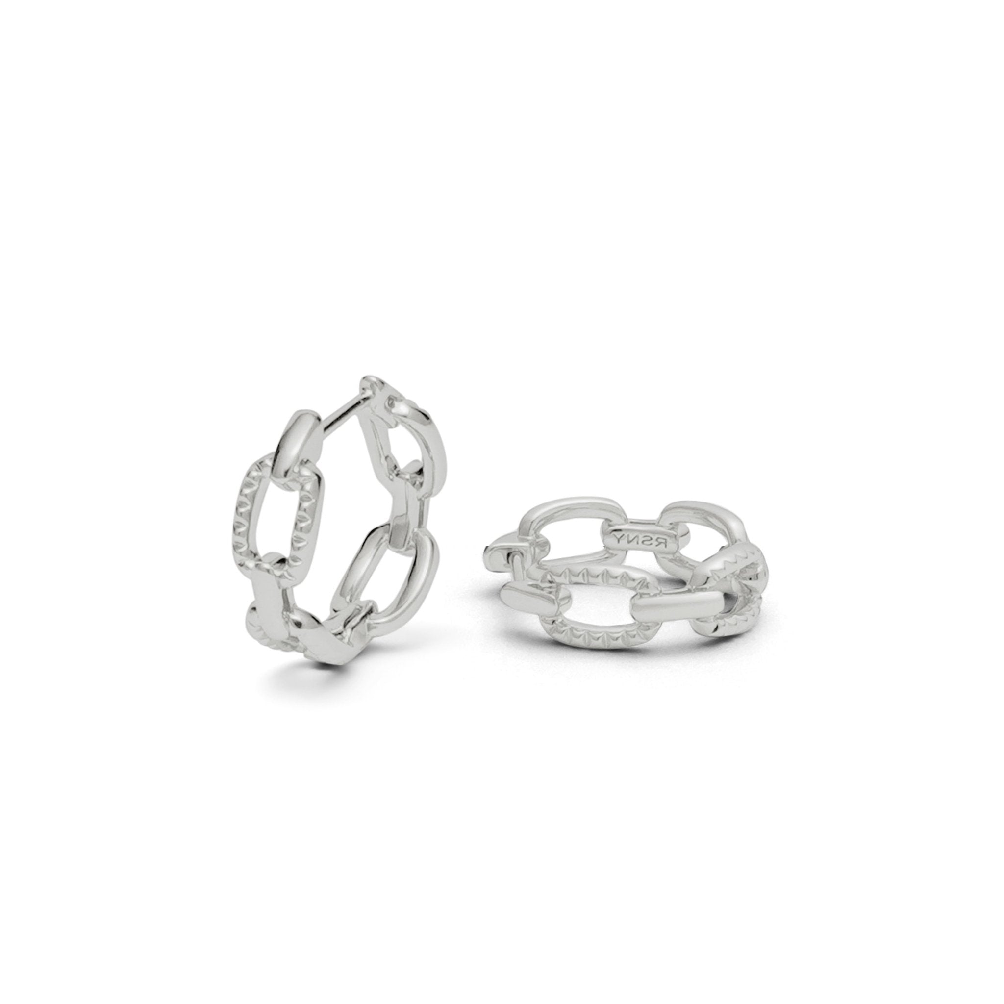 RSNY diamond pattern chain earrings - R2082A