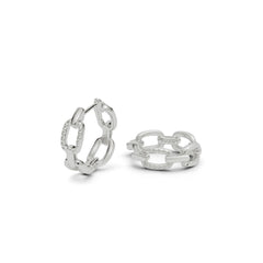 RSNY diamond pattern chain earrings - R2082A