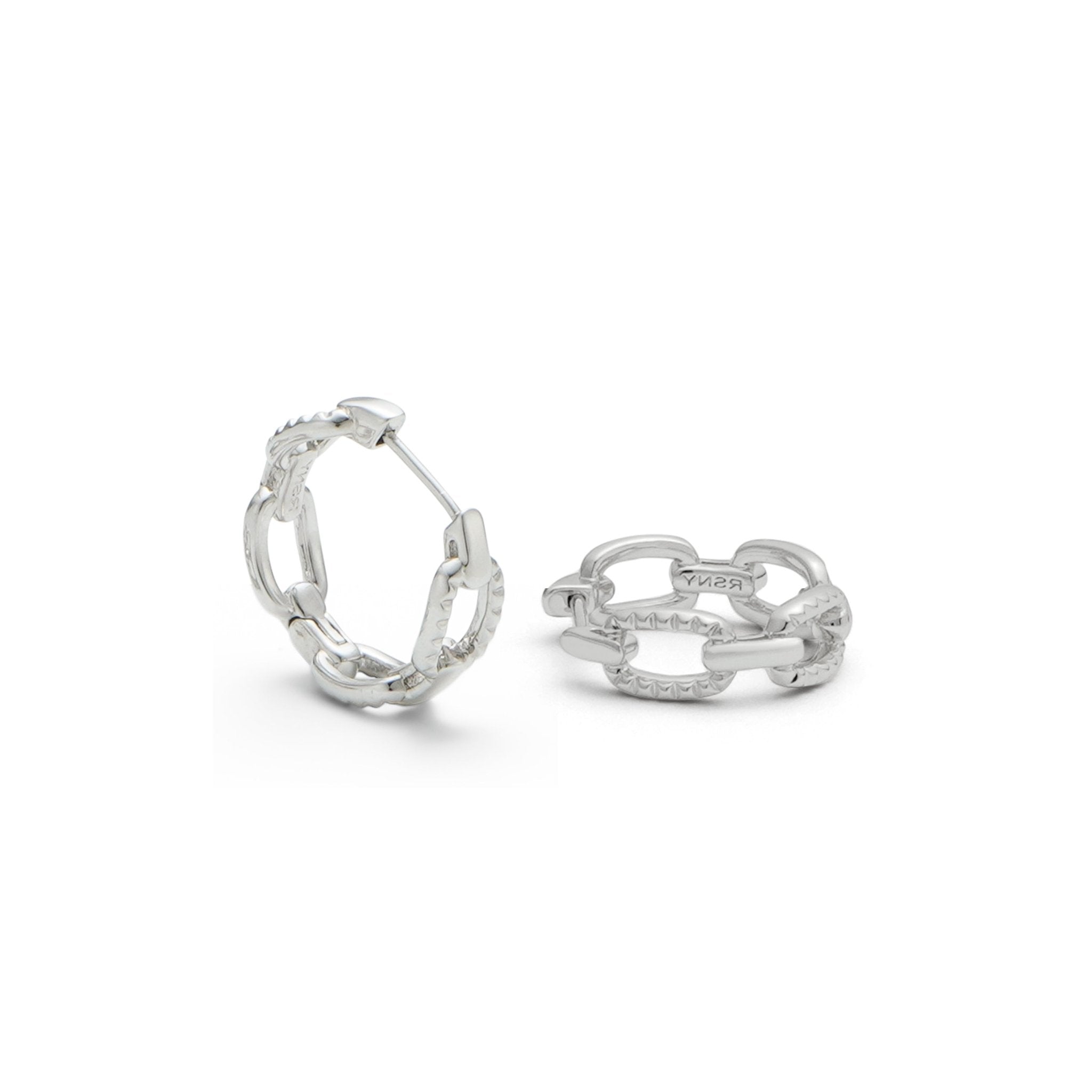 RSNY diamond pattern chain earrings - R2082A