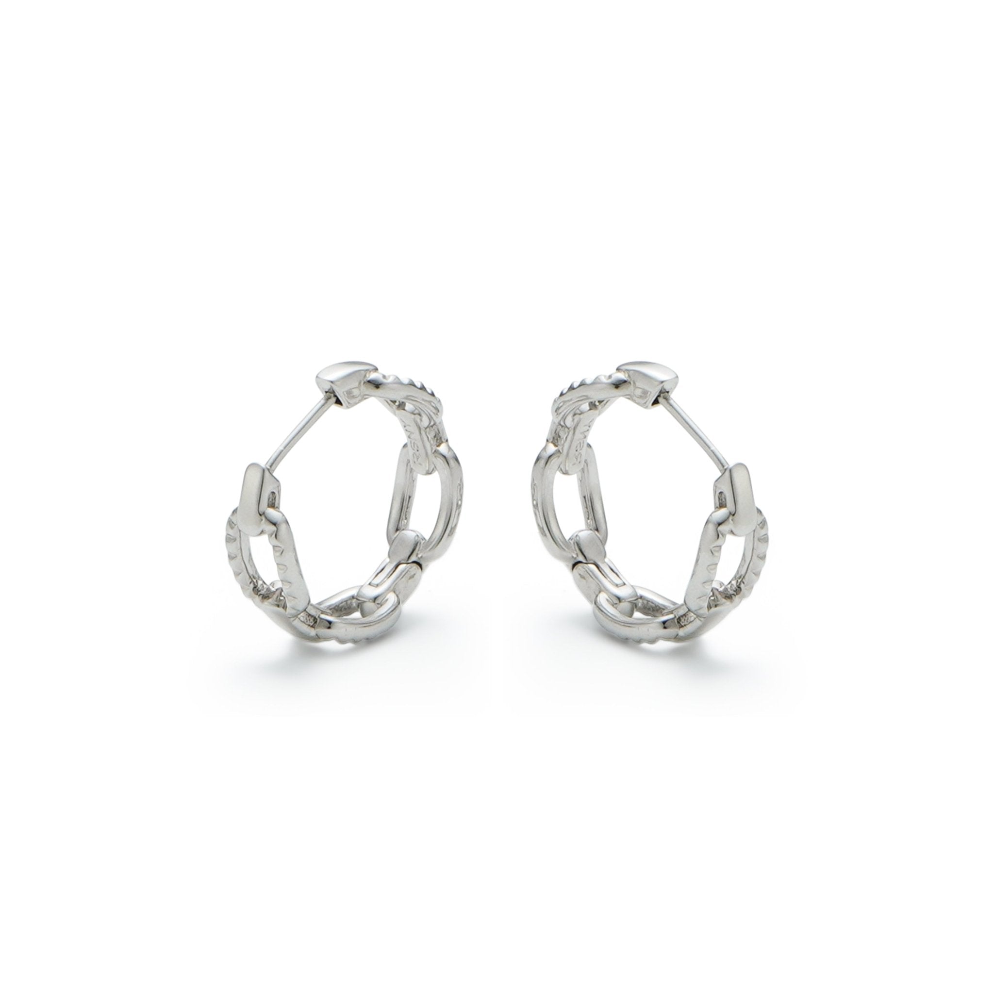 RSNY diamond pattern chain earrings - R2082A
