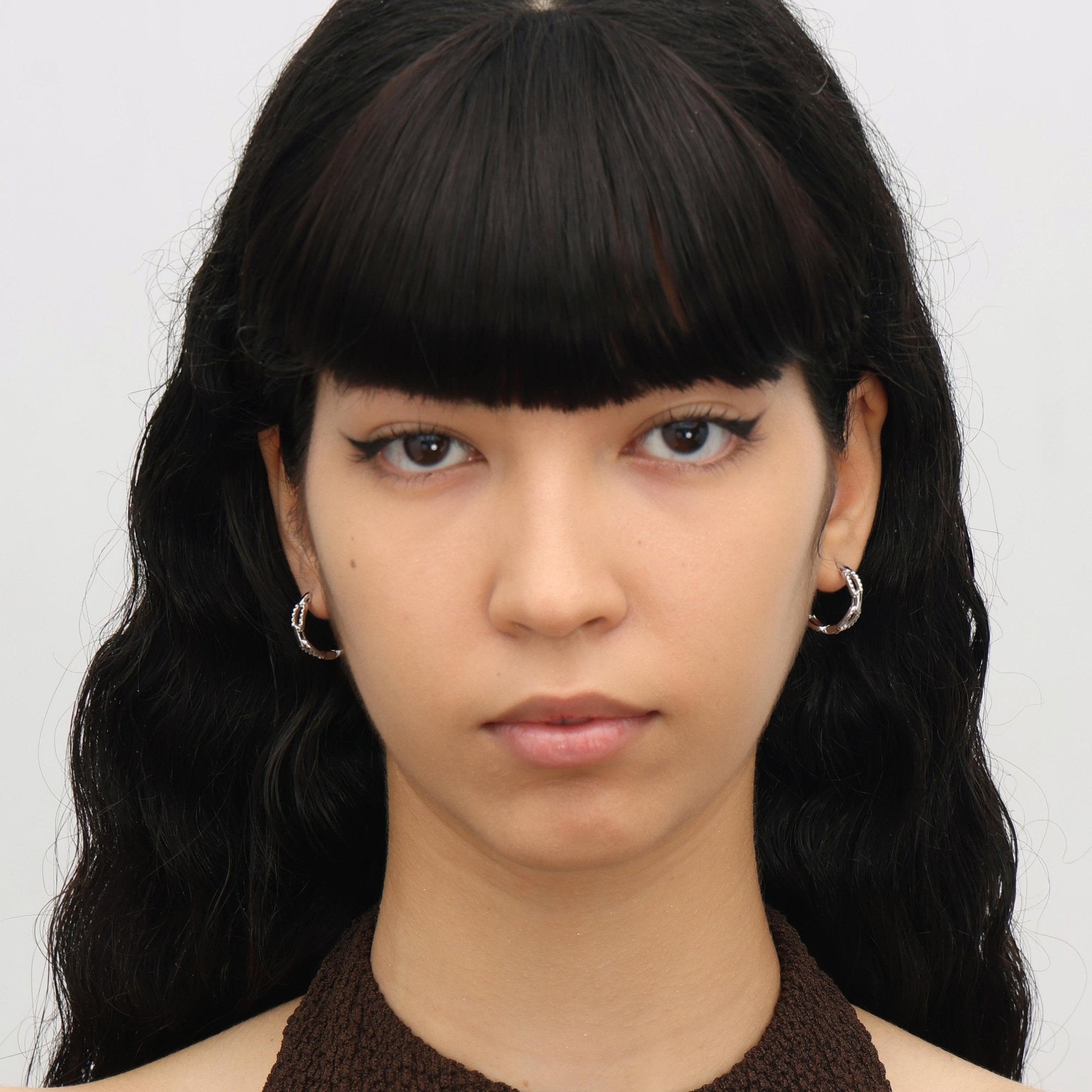 RSNY diamond pattern chain earrings - R2082A