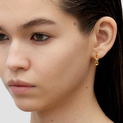 RSNY diamond pattern chain earrings - R2082B