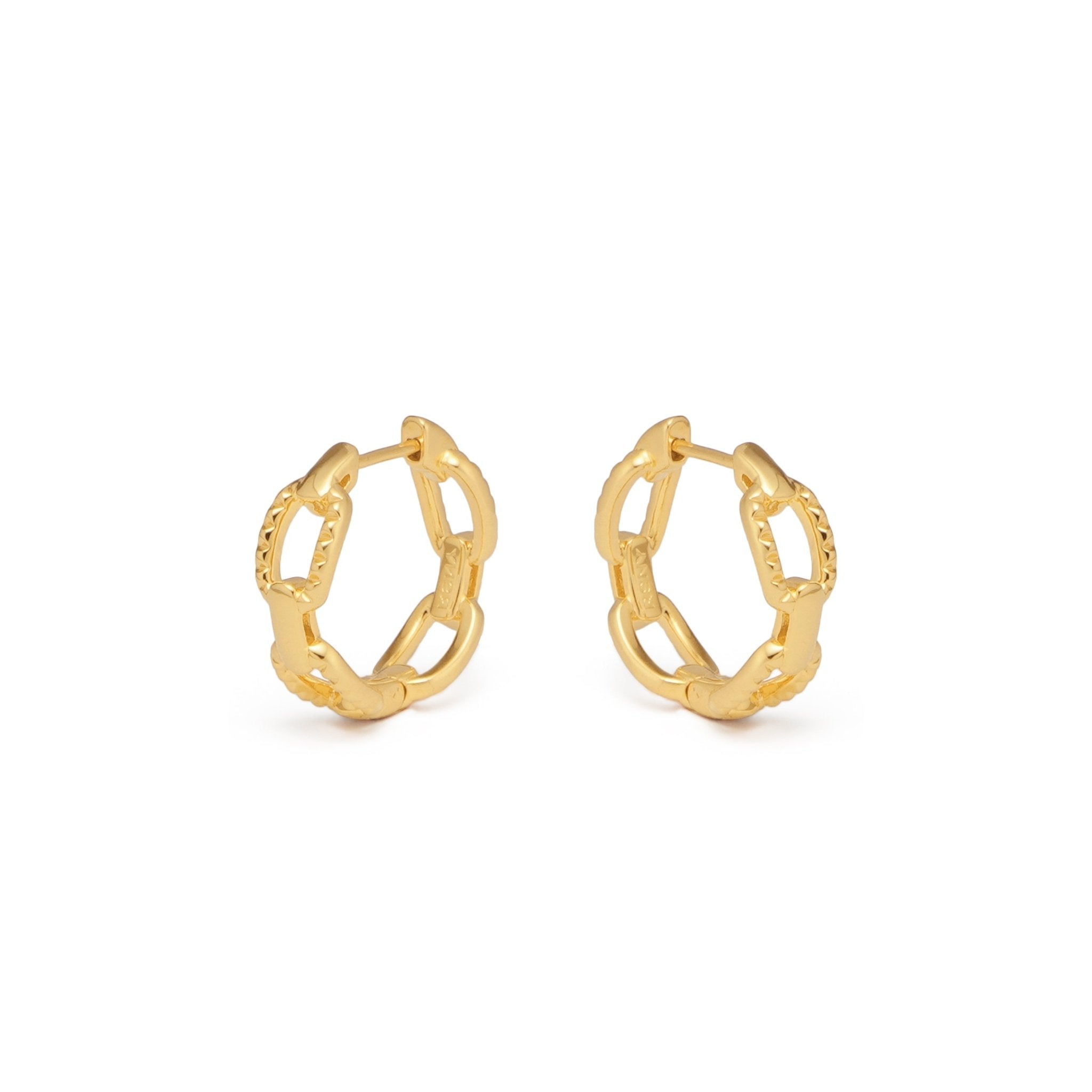 RSNY diamond pattern chain earrings - R2082B