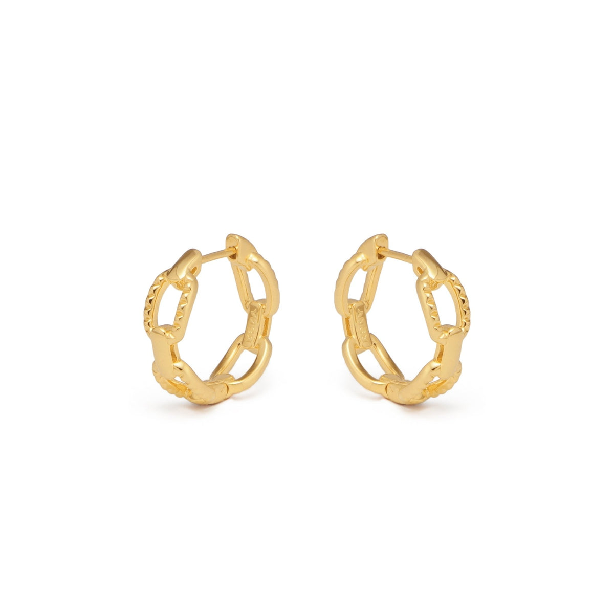 RSNY diamond pattern chain earrings - R2082B