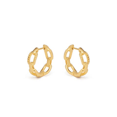 RSNY diamond pattern chain earrings - R2082B