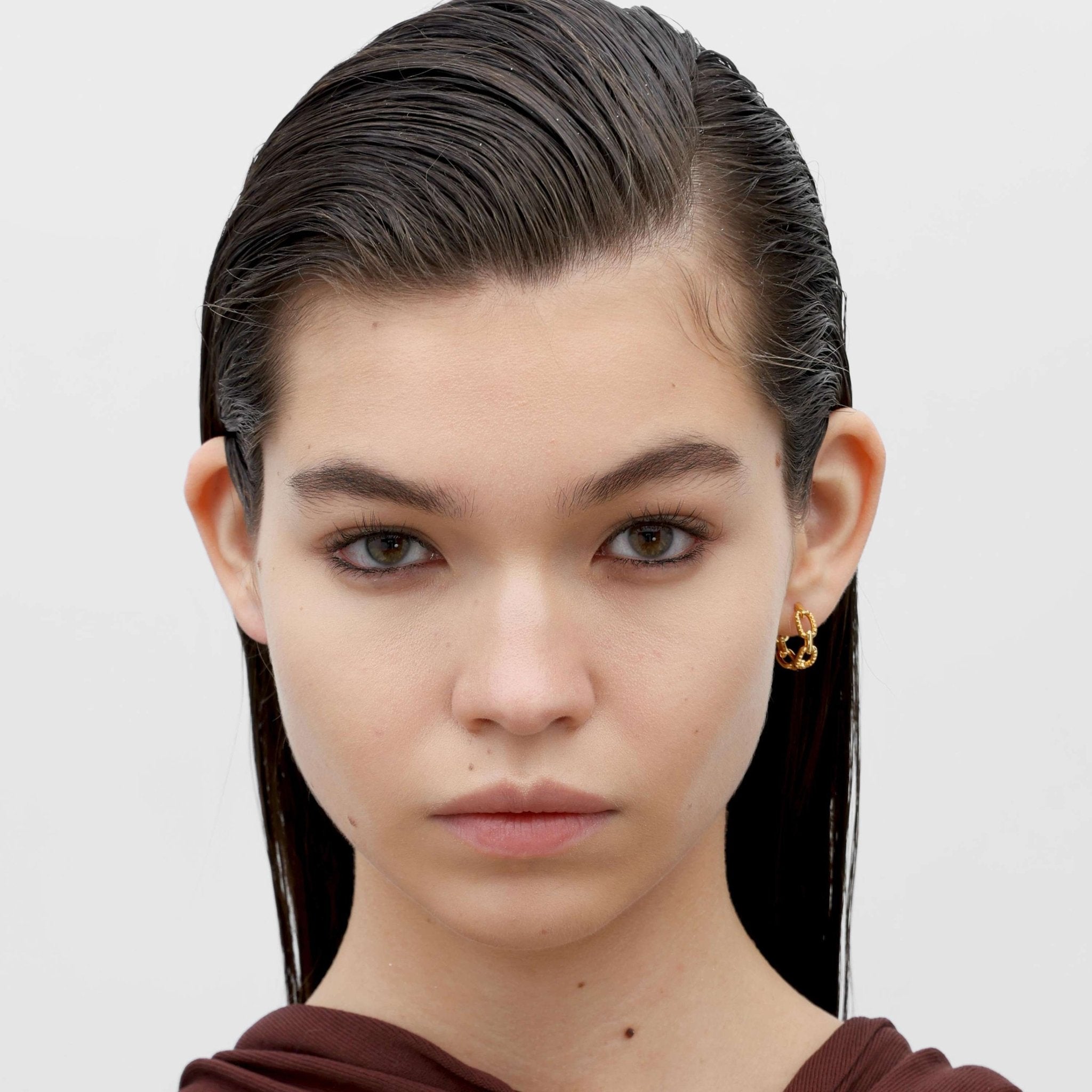 RSNY diamond pattern chain earrings - R2082B