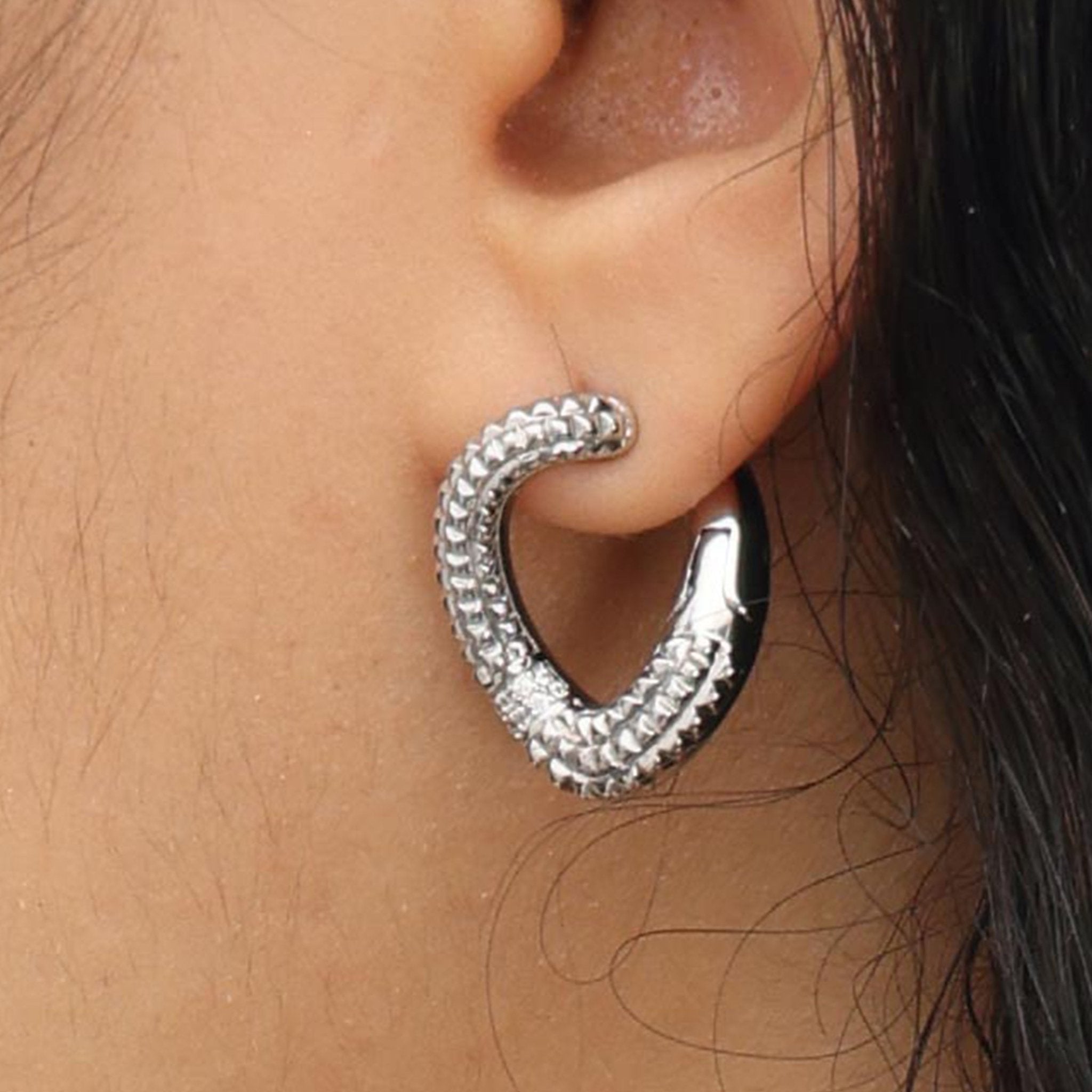 RSNY diamond pattern chain earrings - R2083A