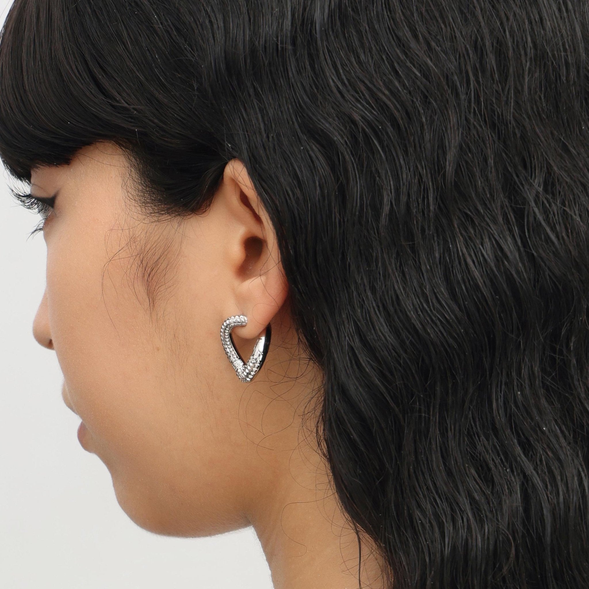 RSNY diamond pattern chain earrings - R2083A