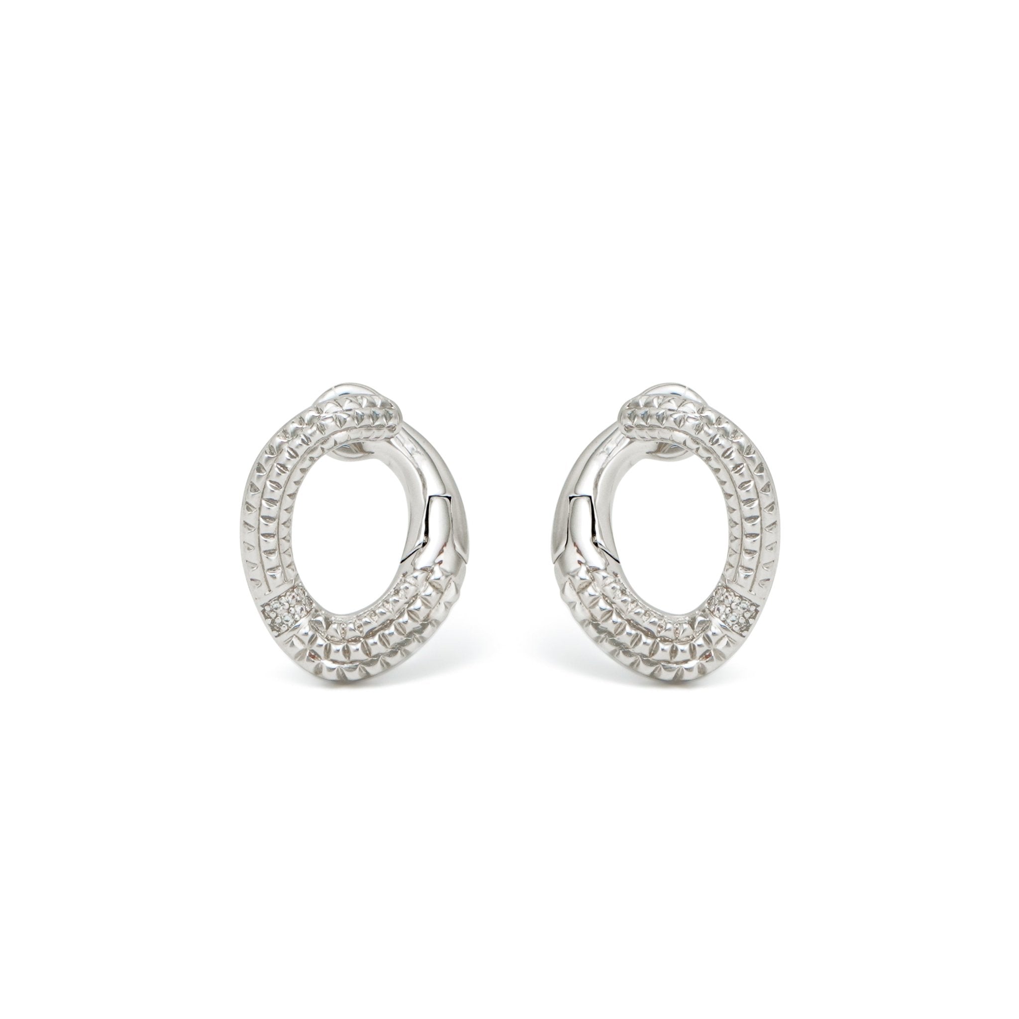 RSNY diamond pattern chain earrings - R2083A