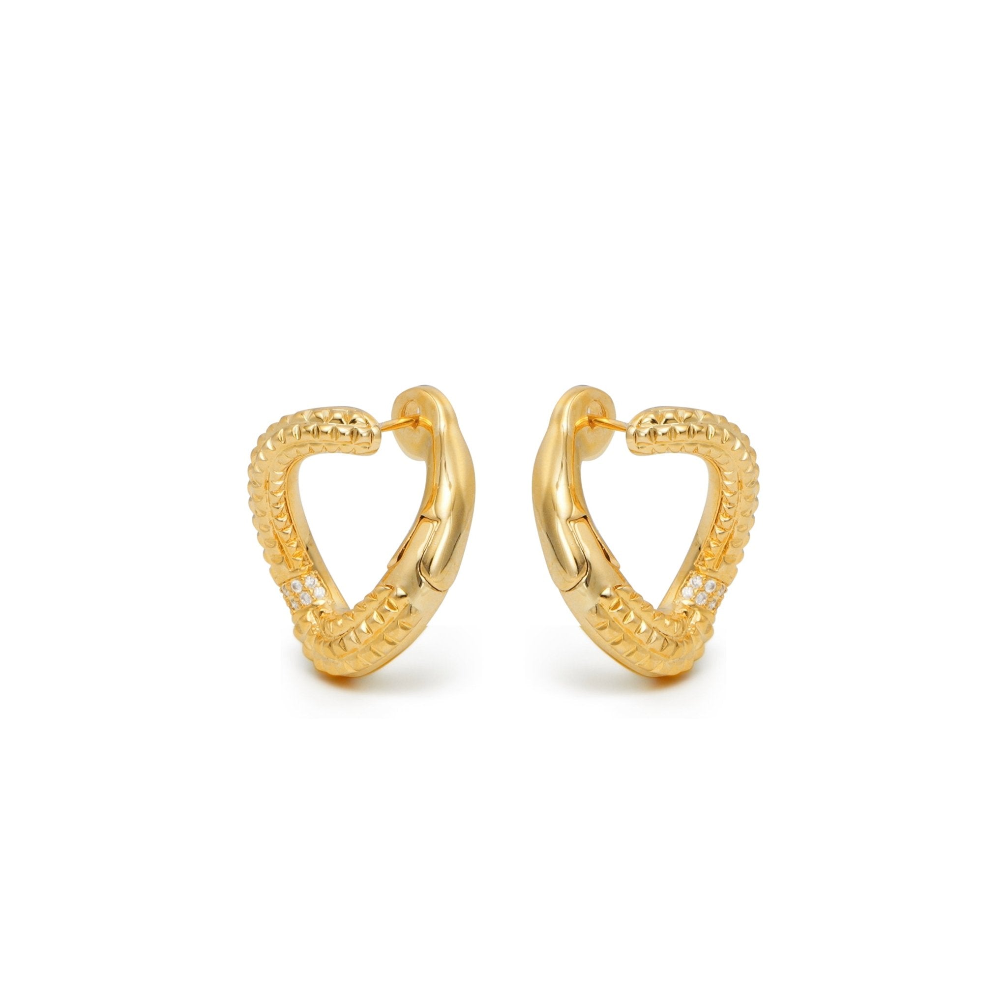 RSNY diamond pattern chain earrings - R2083B