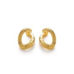 RSNY diamond pattern chain earrings - R2083B