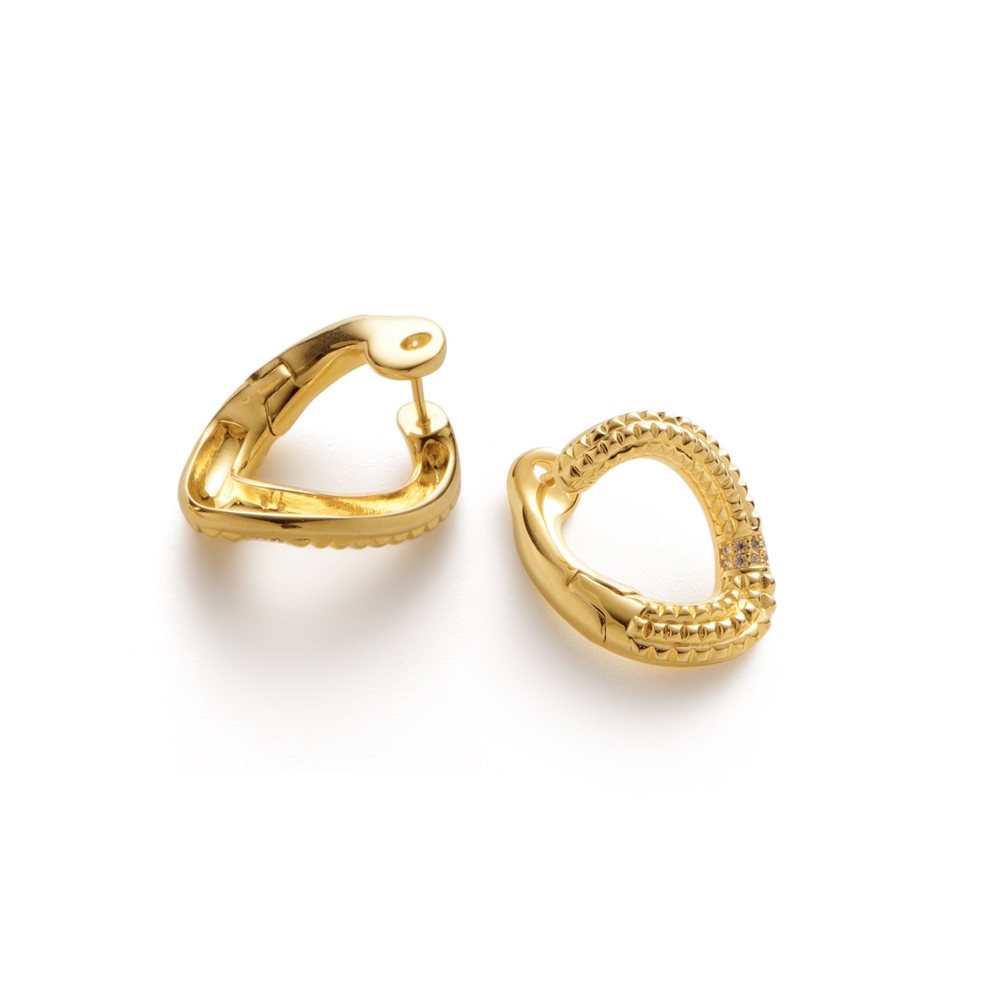 RSNY diamond pattern chain earrings - R2083B