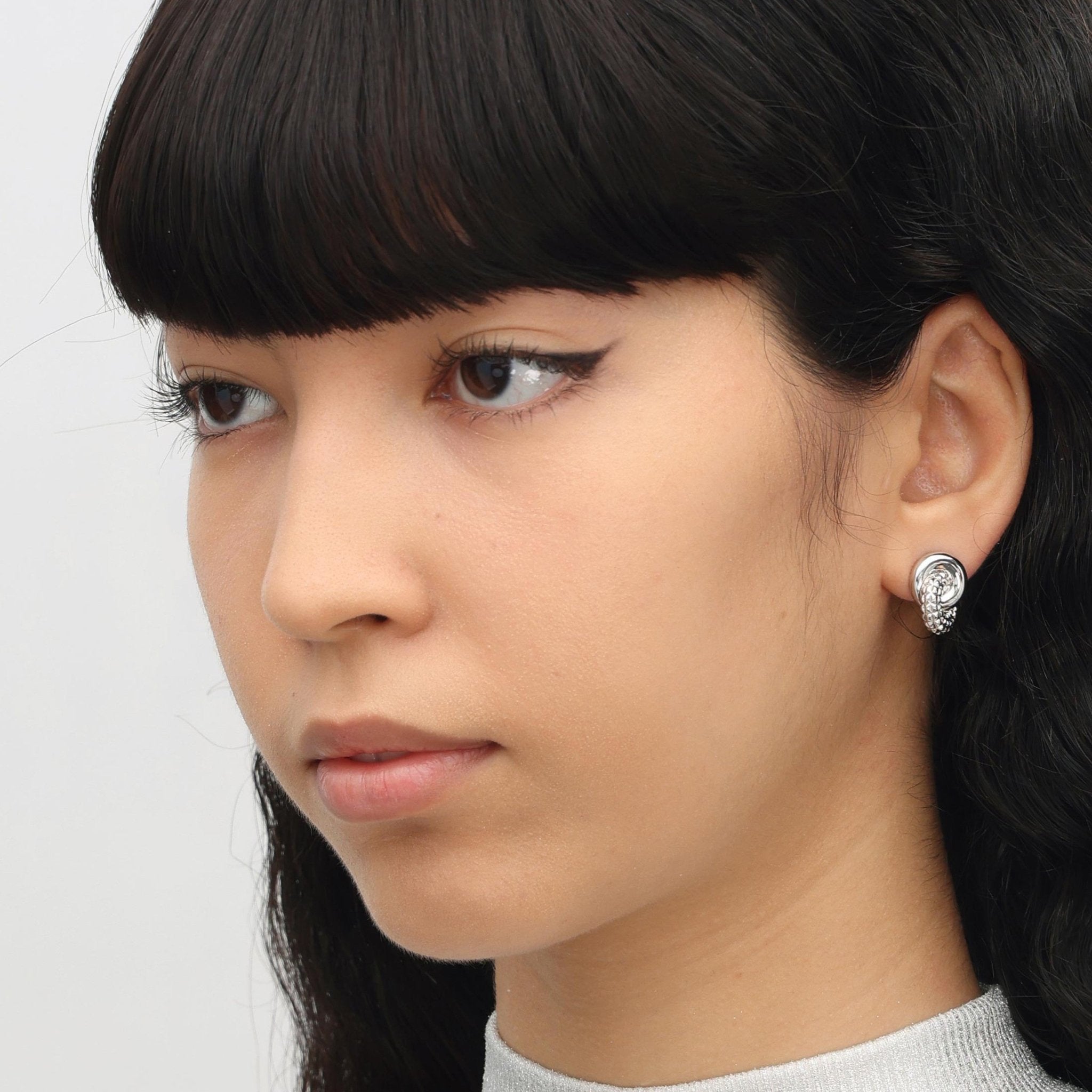 RSNY diamond pattern chain stud earring chain - R2026A