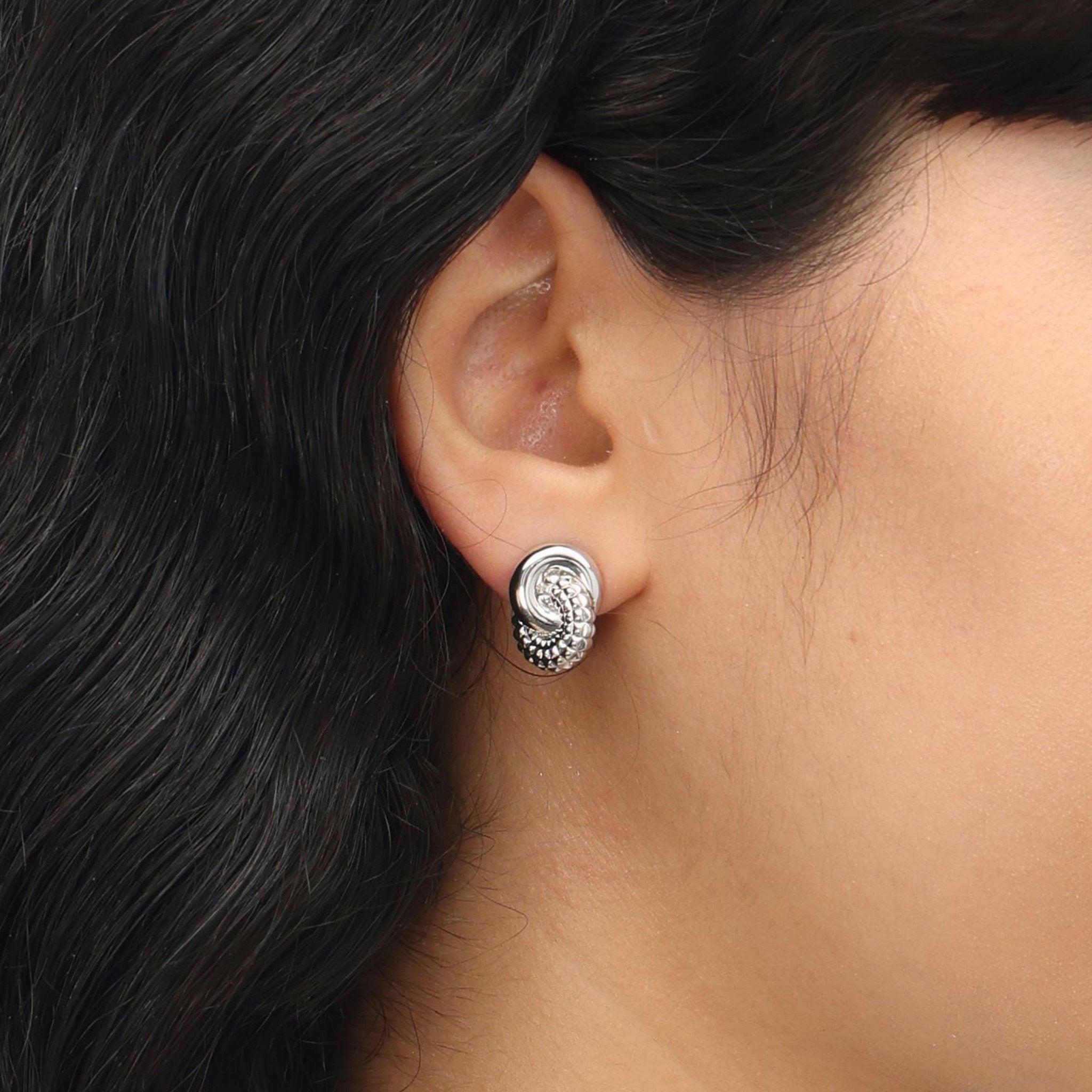 RSNY diamond pattern chain stud earring chain - R2026A