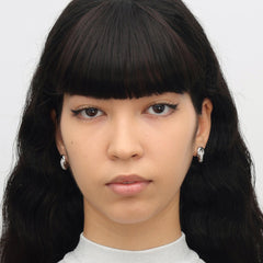 RSNY diamond pattern chain stud earring chain - R2026A