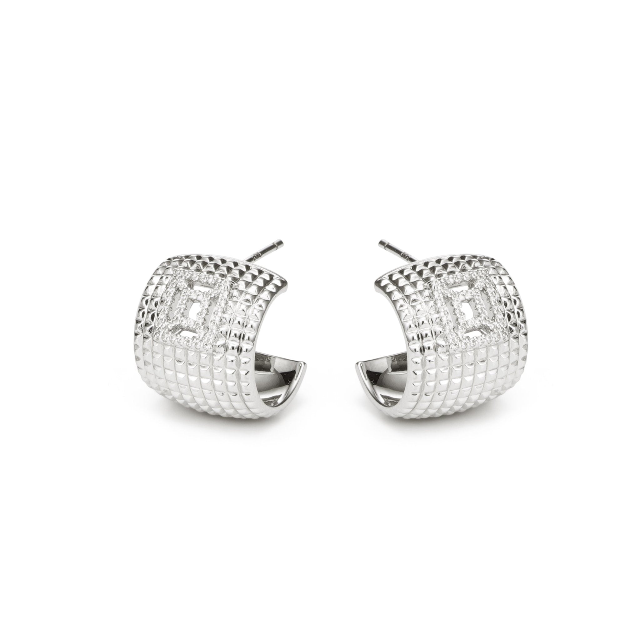 RSNY diamond pattern earrings - R2023A