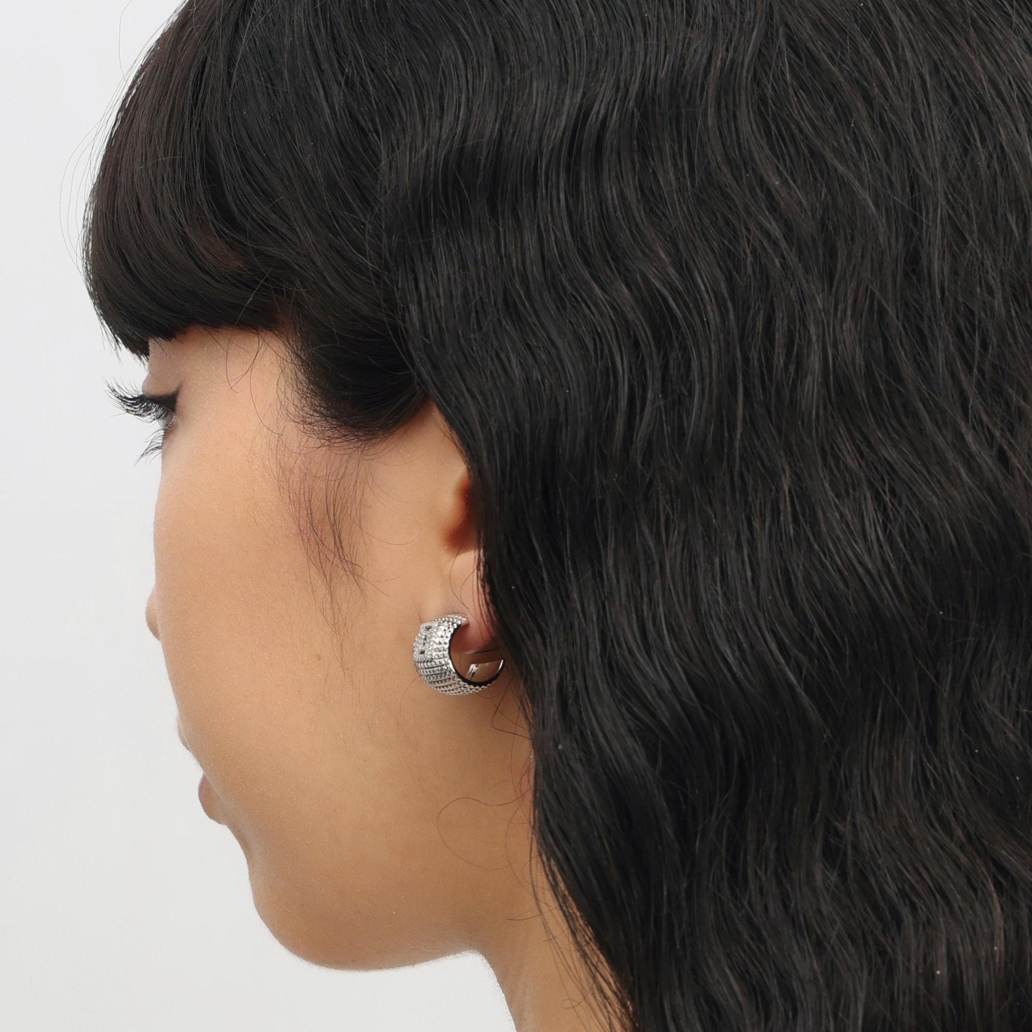 RSNY diamond pattern earrings - R2023A