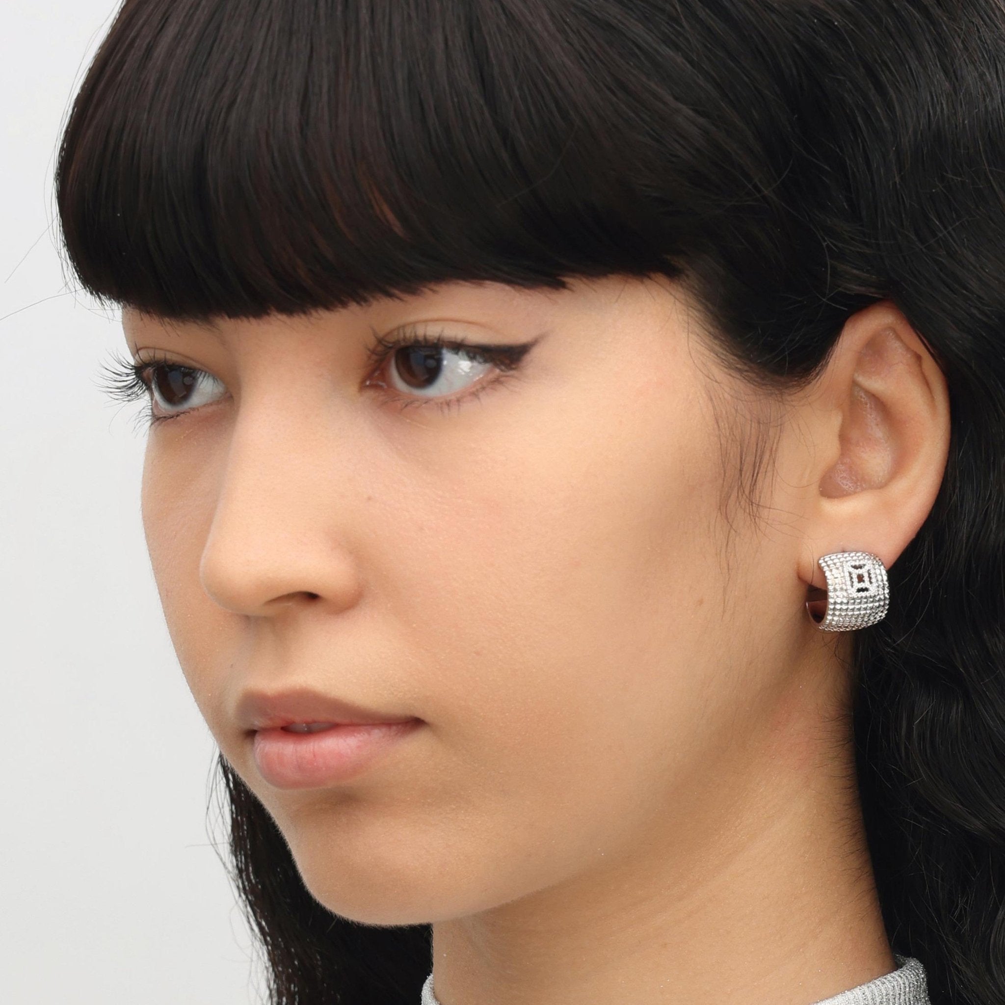 RSNY diamond pattern earrings - R2023A