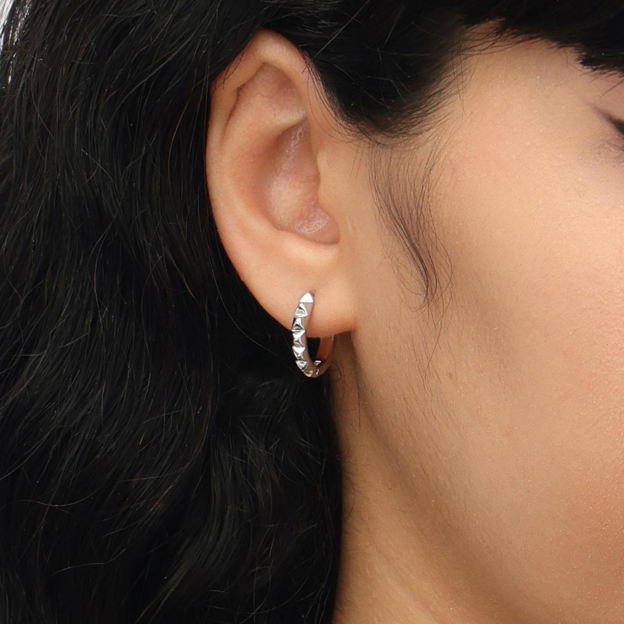 RSNY diamond pattern earrings - R2024A