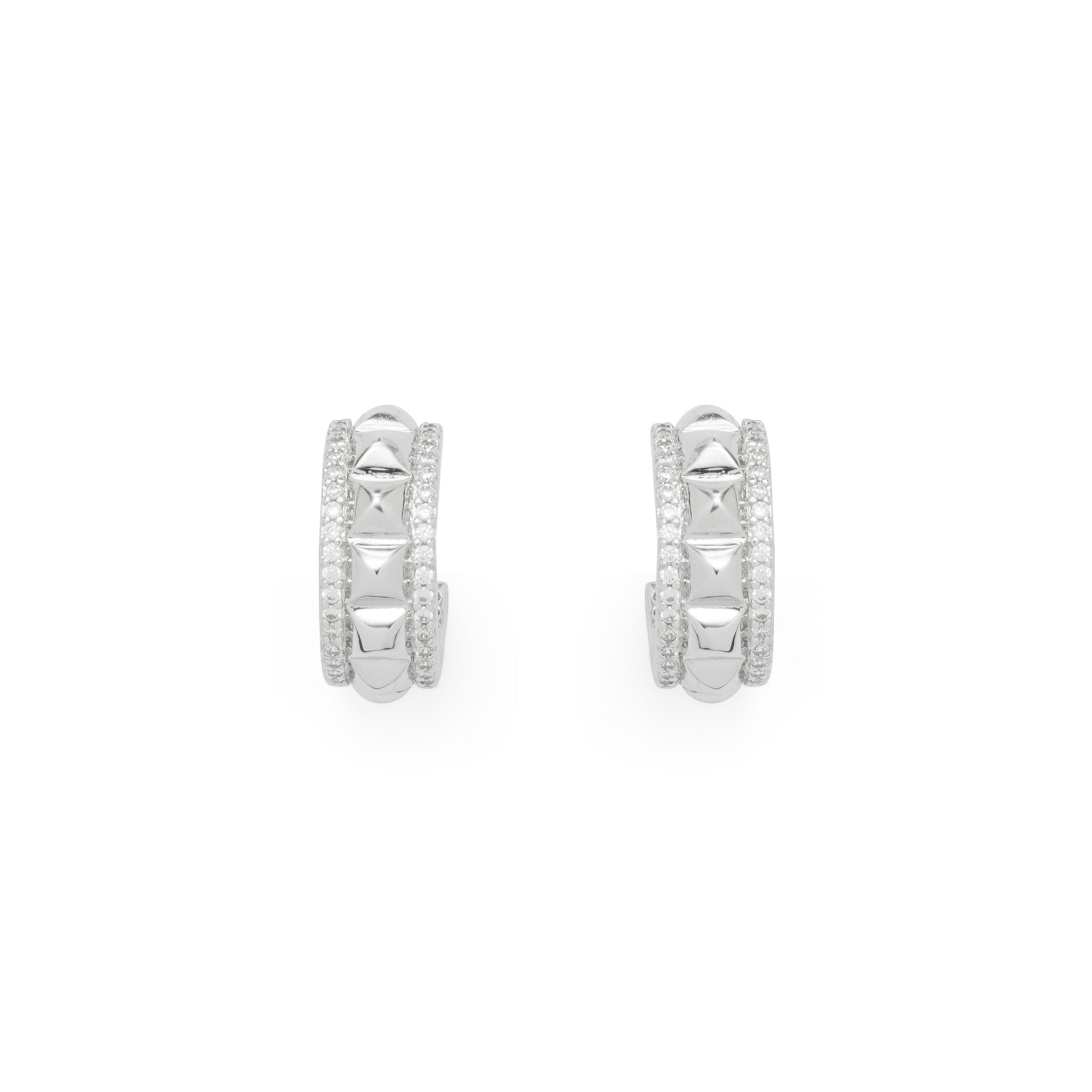 RSNY diamond pattern earrings - R2098A