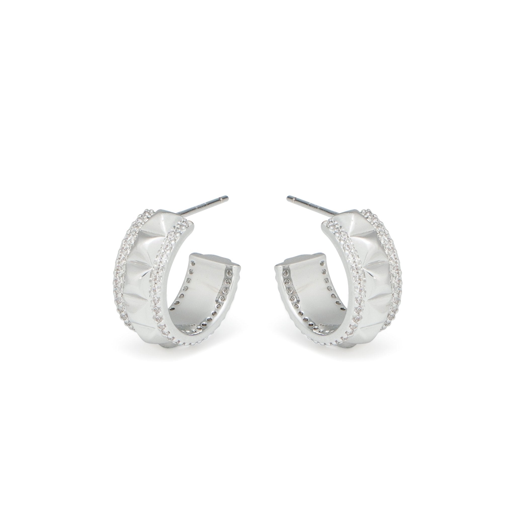 RSNY diamond pattern earrings - R2098A