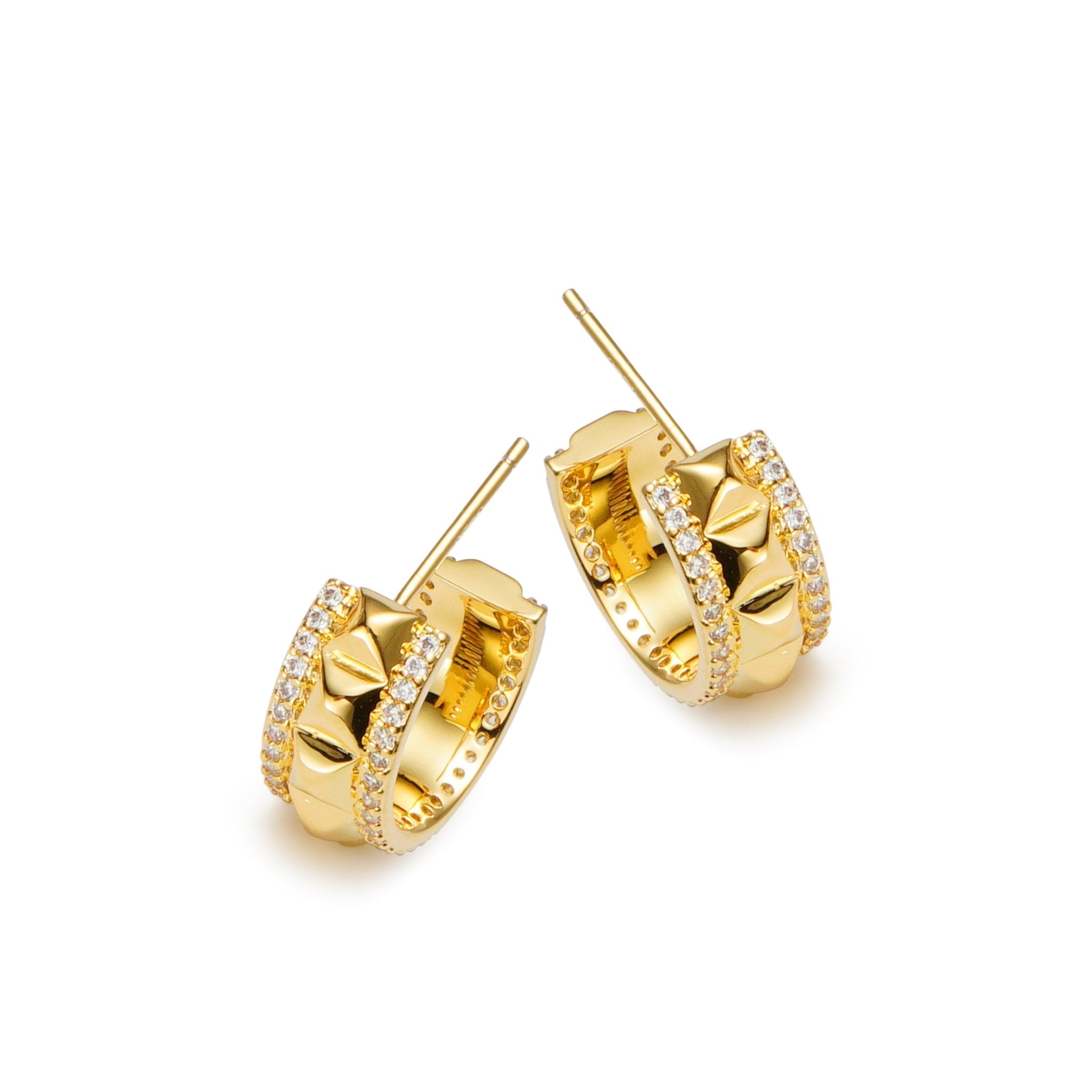 RSNY diamond pattern earrings - R2098B