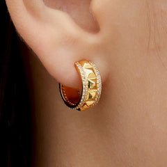 RSNY diamond pattern earrings - R2098B