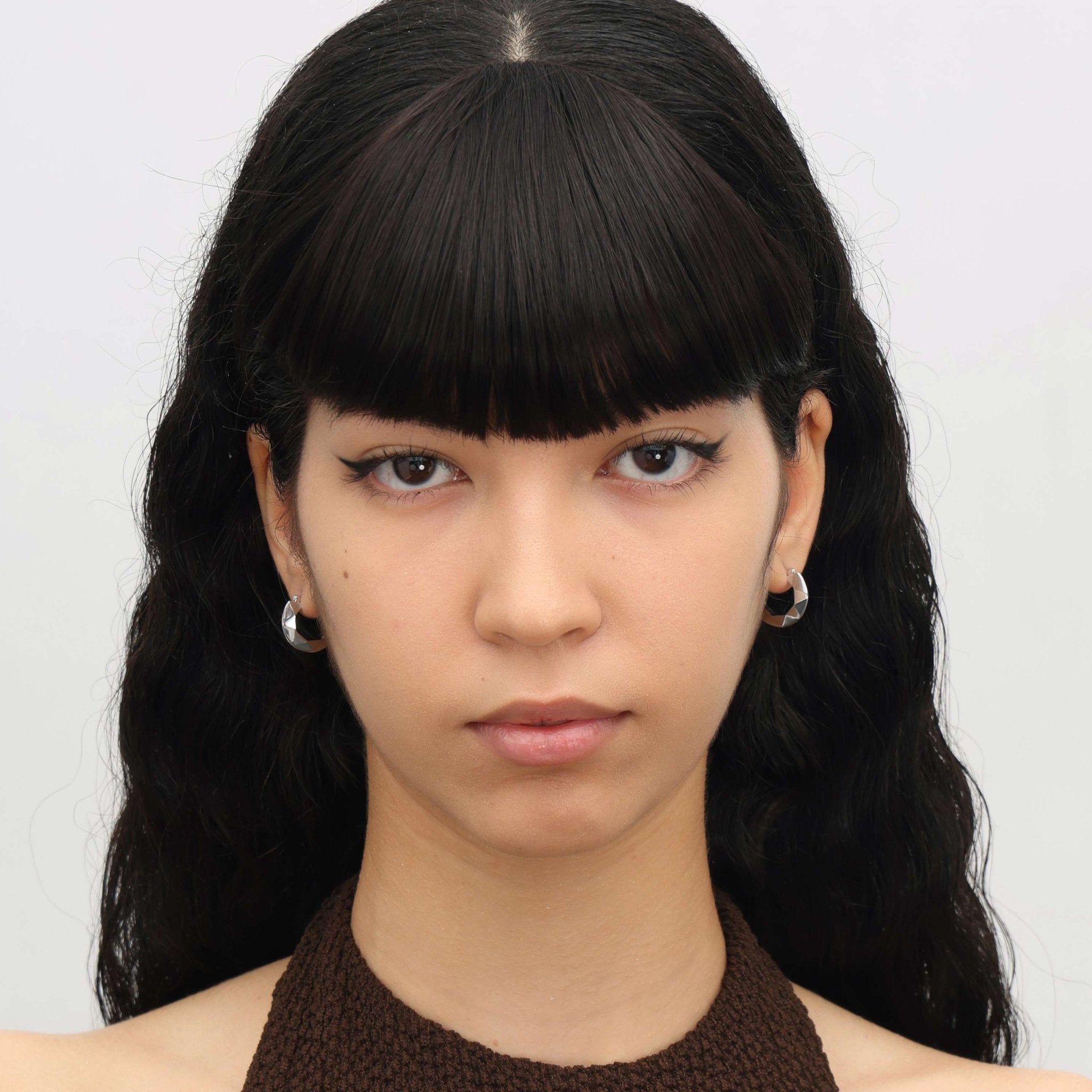 RSNY diamond pattern earrings - R2107A