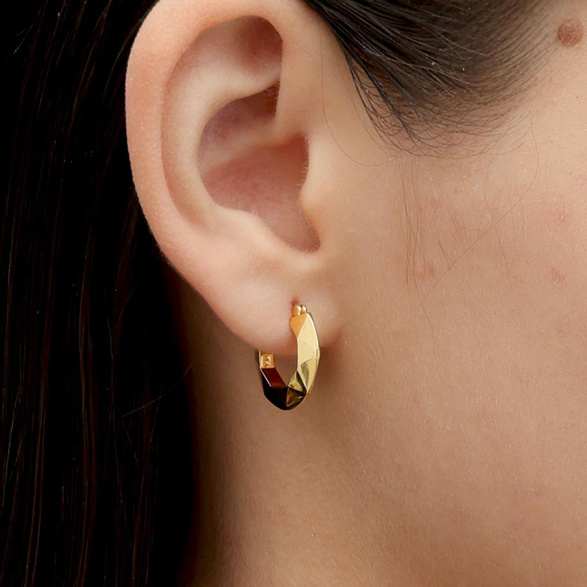 RSNY diamond pattern earrings - R2107B