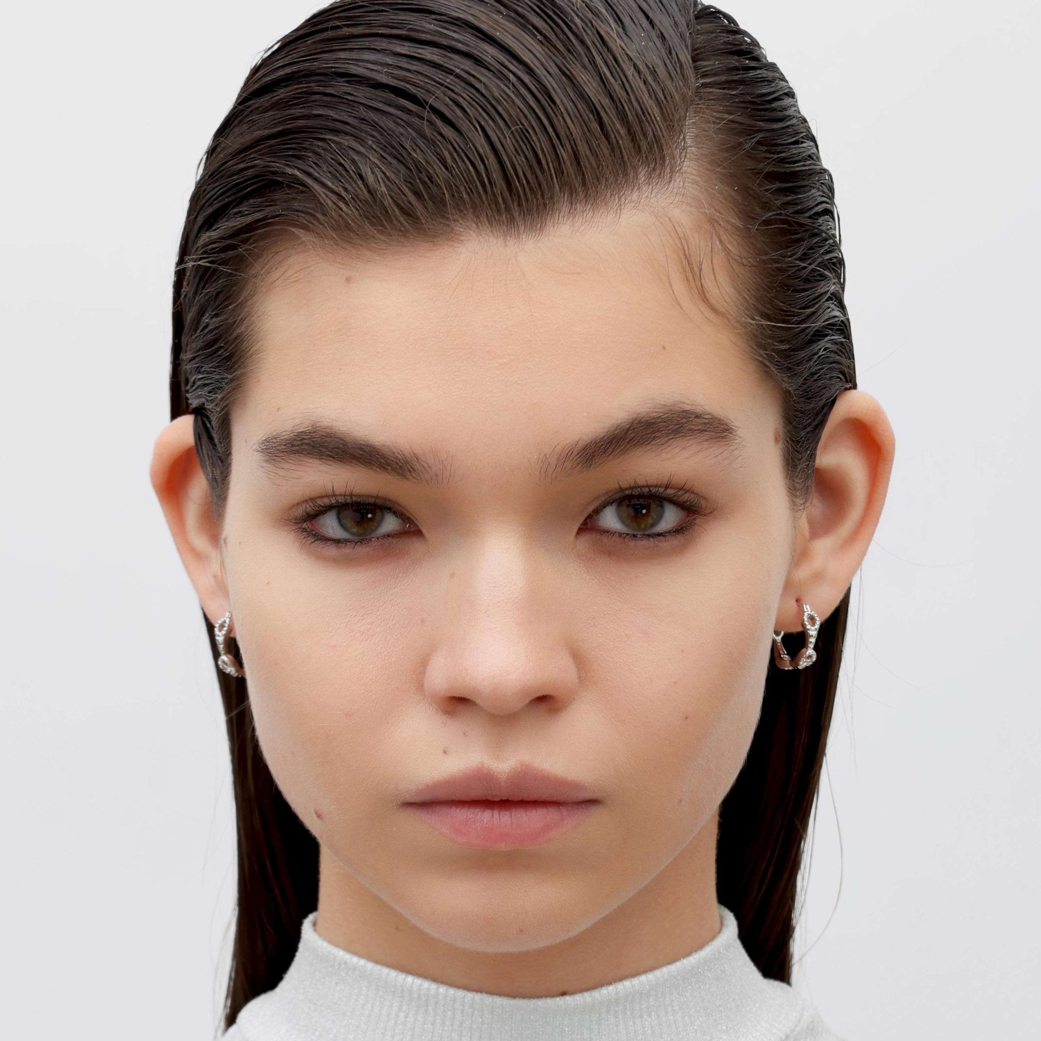 RSNY diamond pattern earrings - R2109A