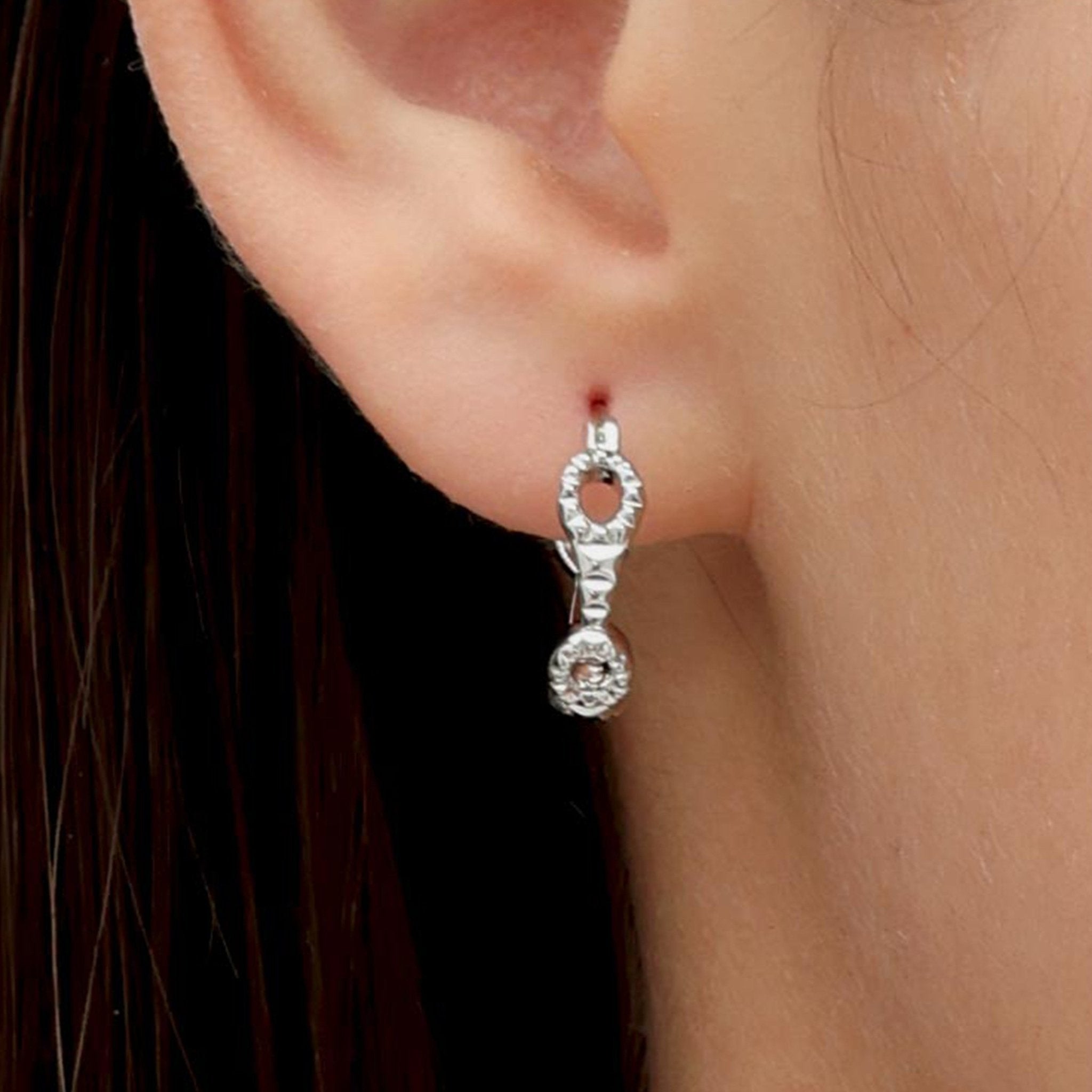RSNY diamond pattern earrings - R2109A