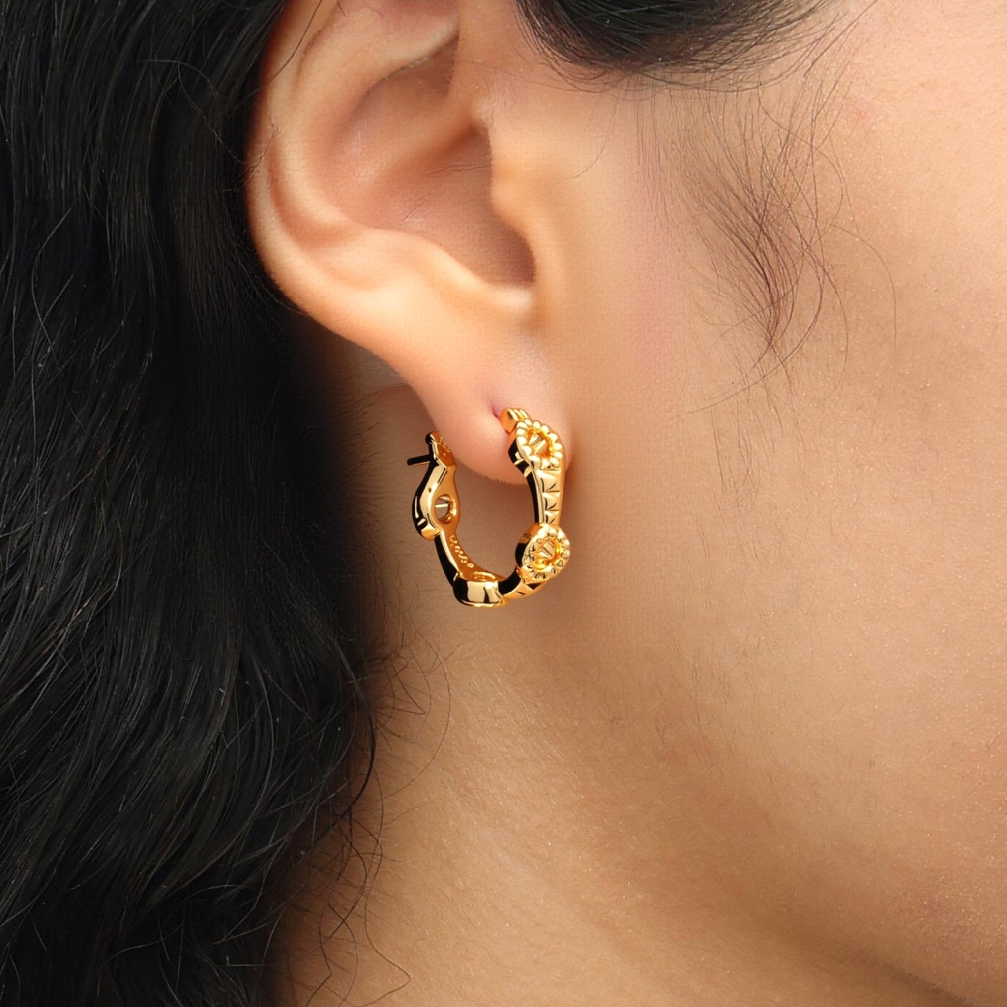 RSNY diamond pattern earrings - R2109B