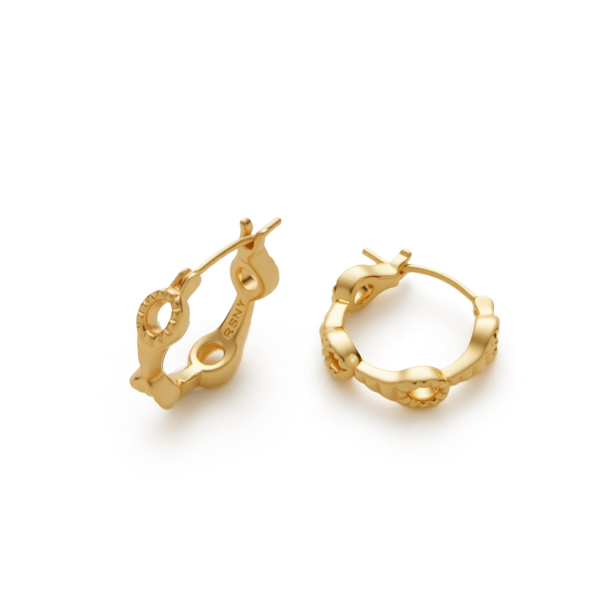 RSNY diamond pattern earrings - R2109B