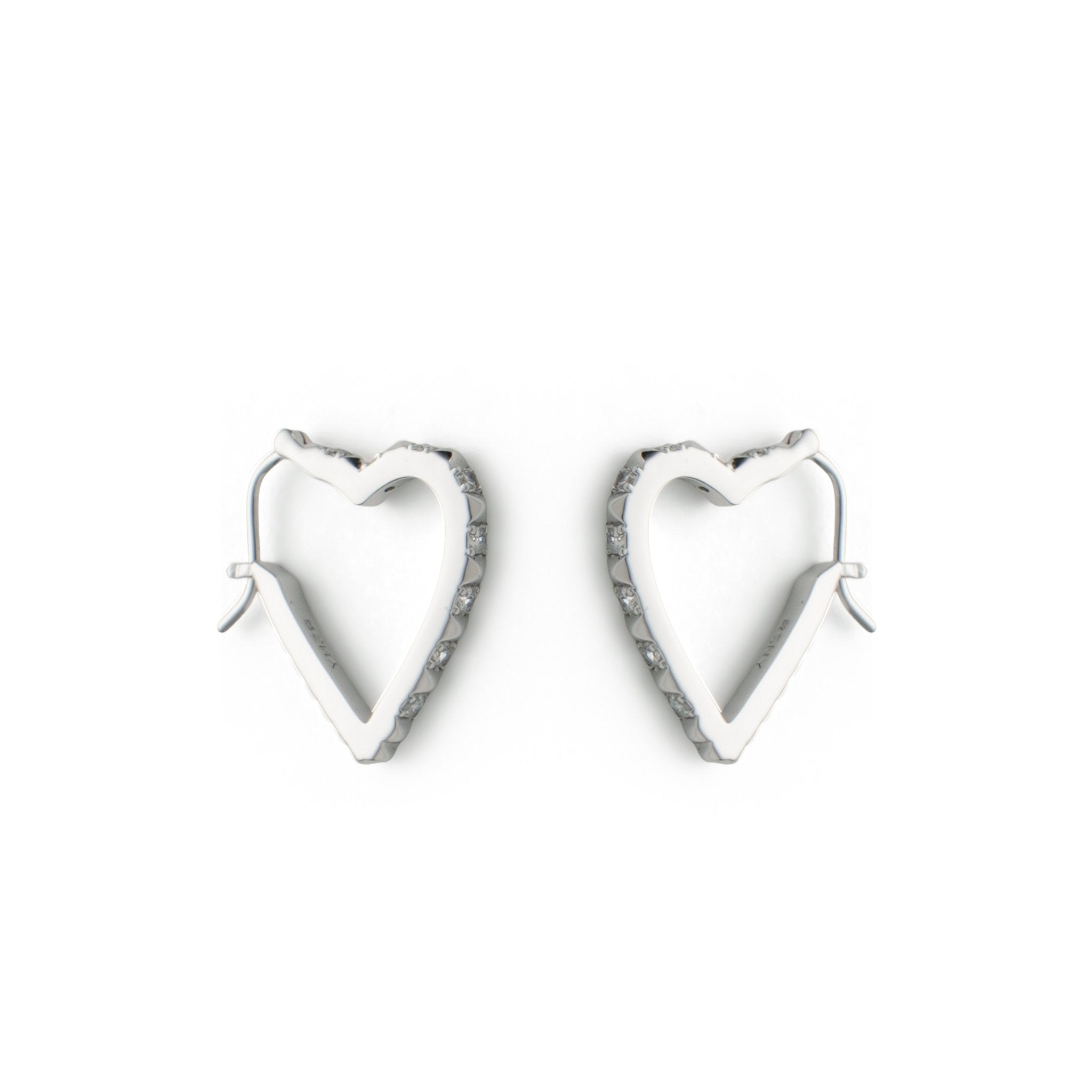 RSNY Diamond Pattern Heart Earrings - R2193A